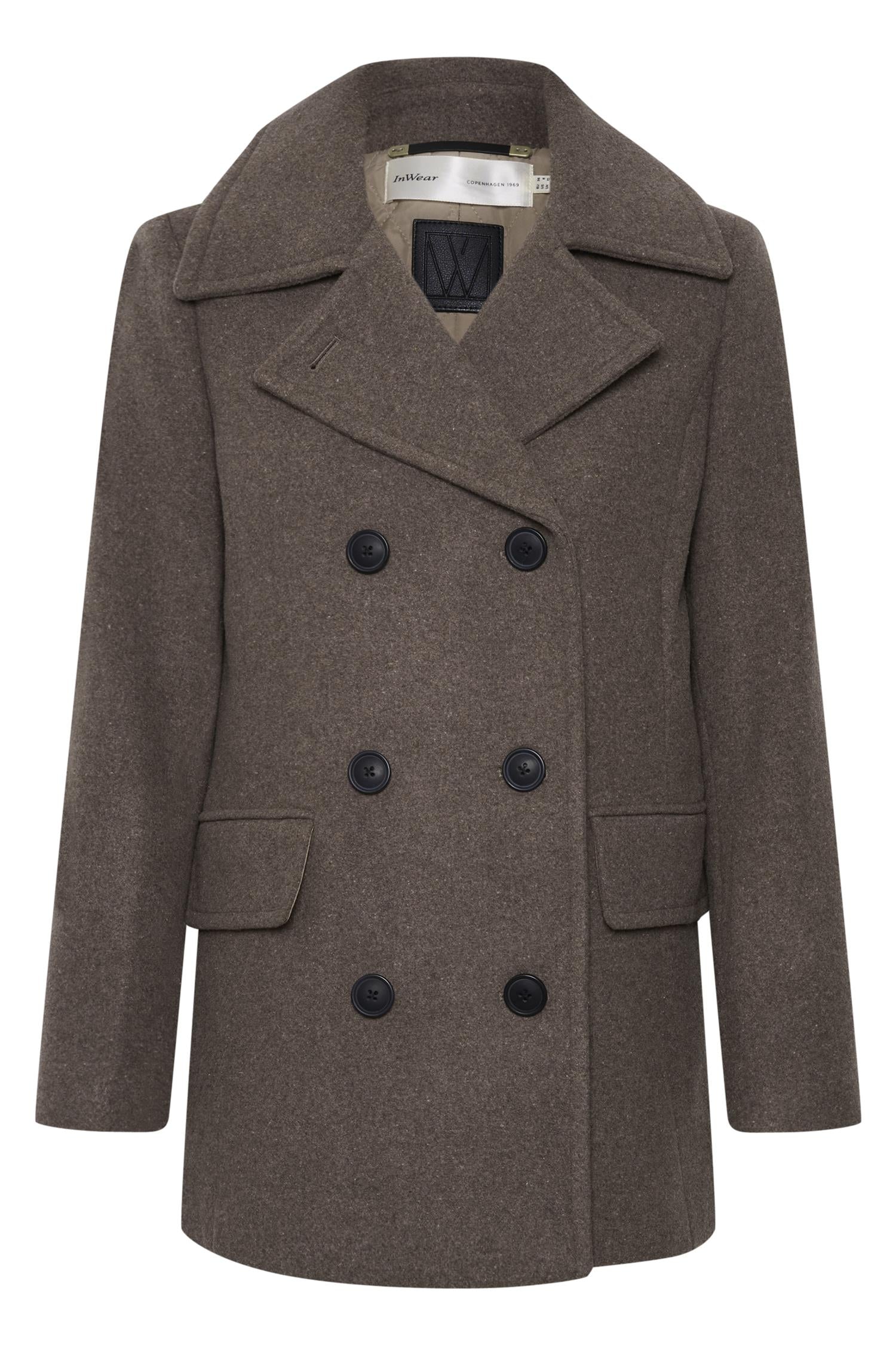 PerryIW Sailor Coat Mocha Grey Melange