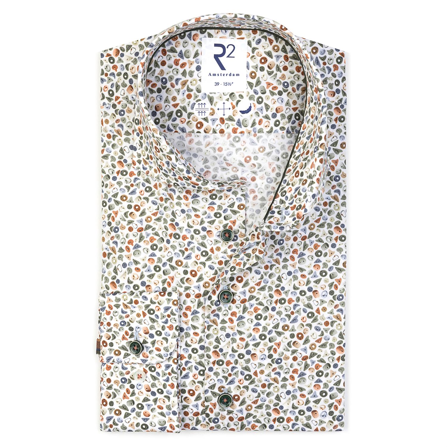 Climbing wall print stretch shirt Mønster