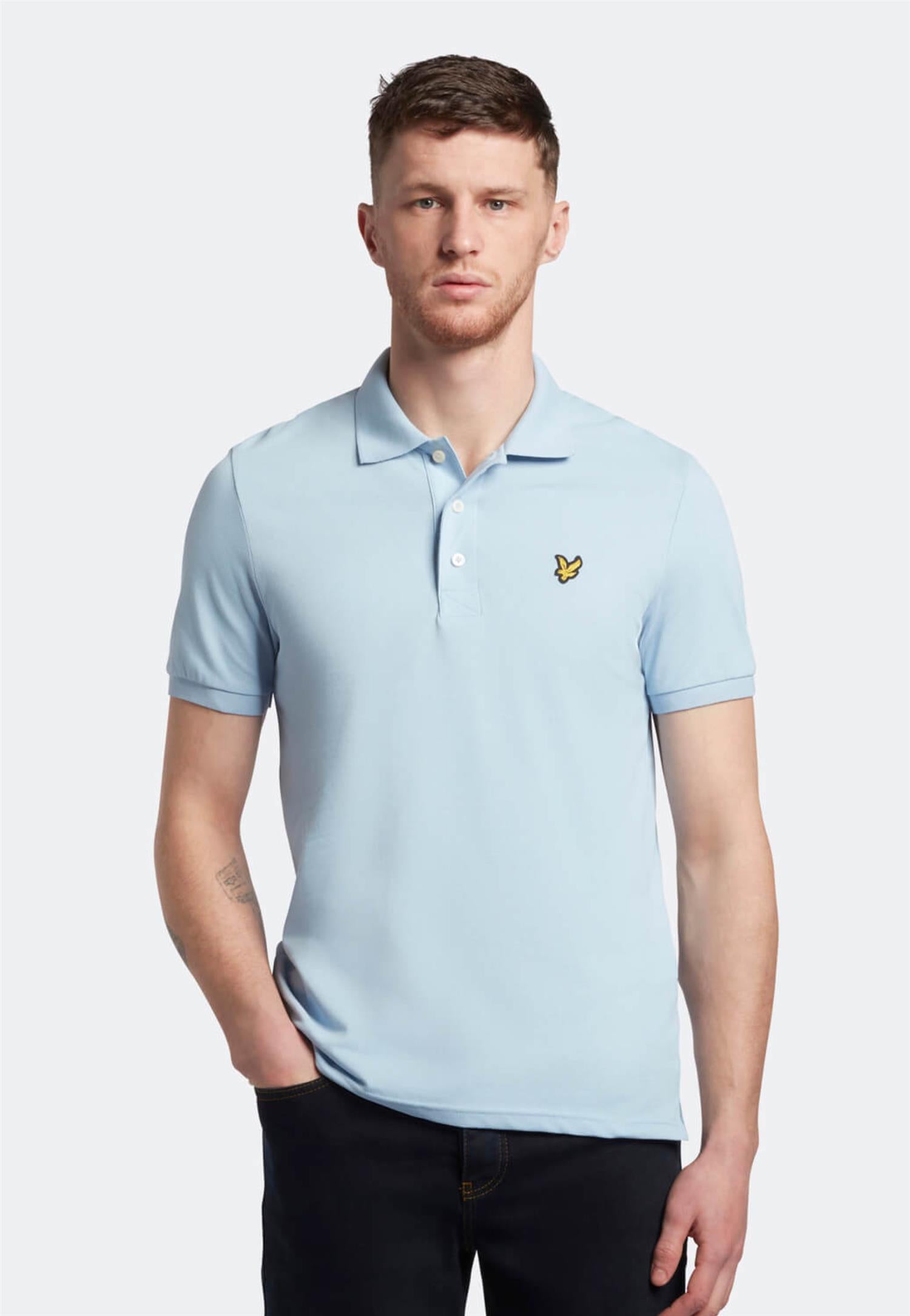 Plain Polo Shirt Light Blue