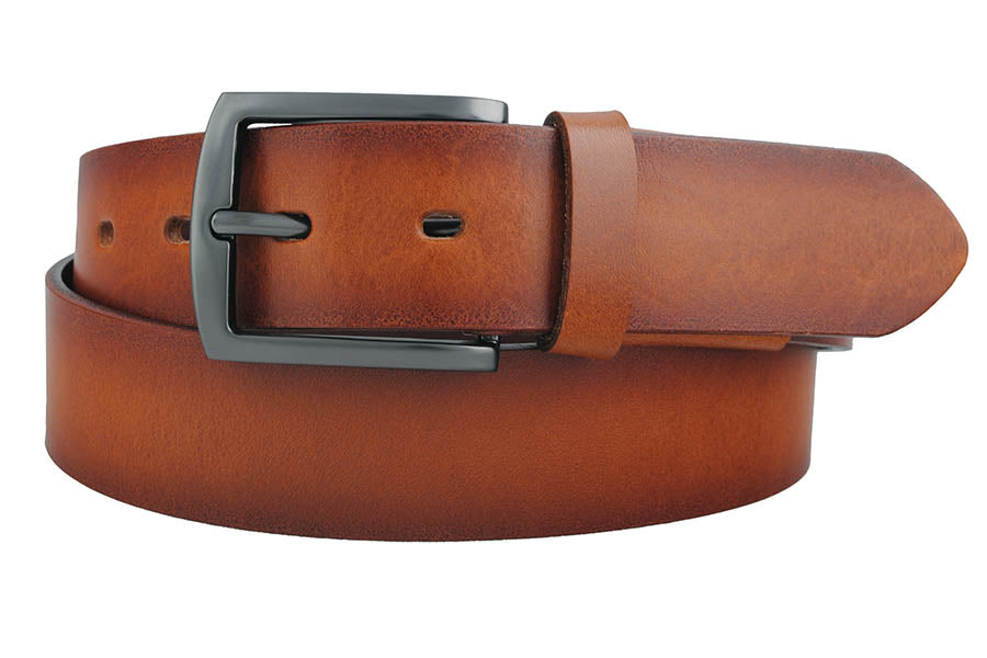 Leather belt Cognac