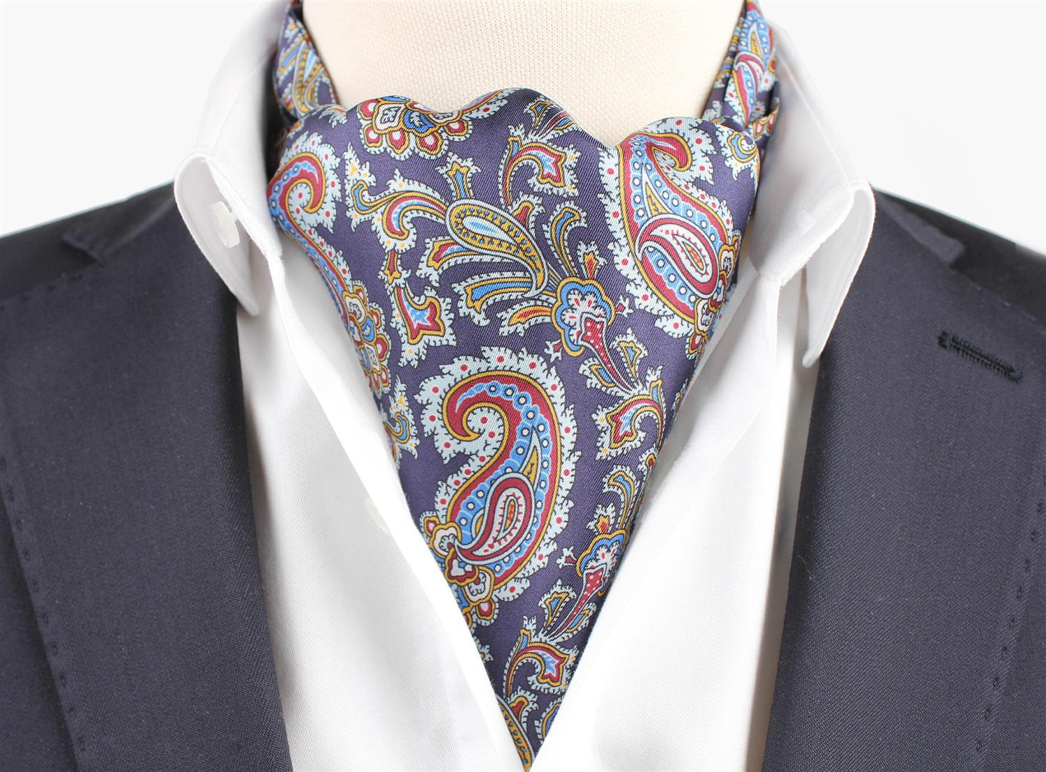 Montecristo 100% silk Marine Ascot Marine