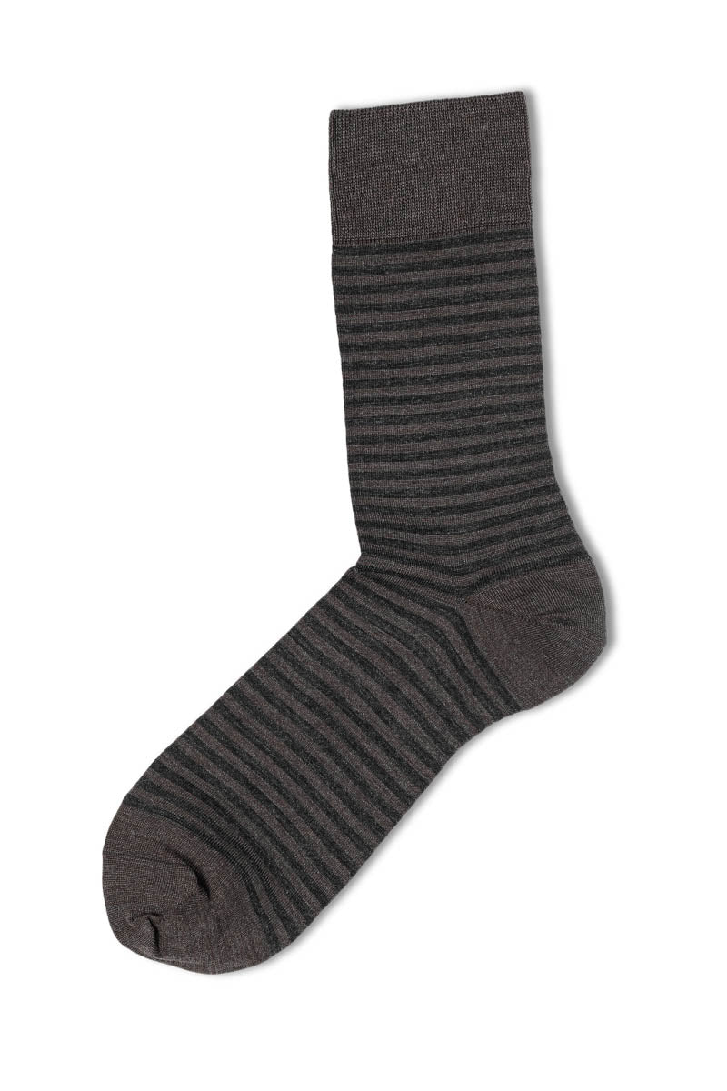 Eton Fine Wool Small Stripes Brown/Black