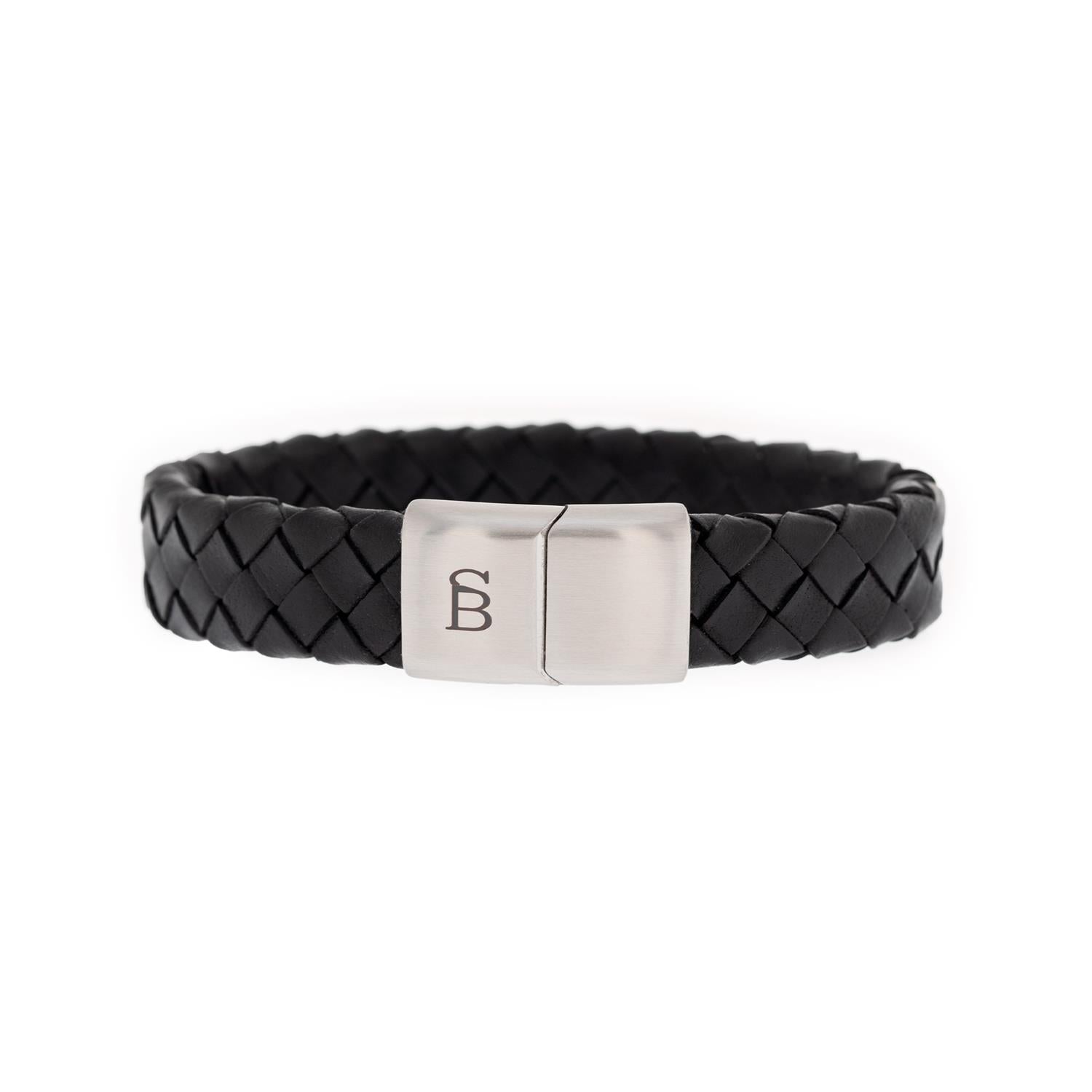 Leather Bracelet PRESTON Matt Black