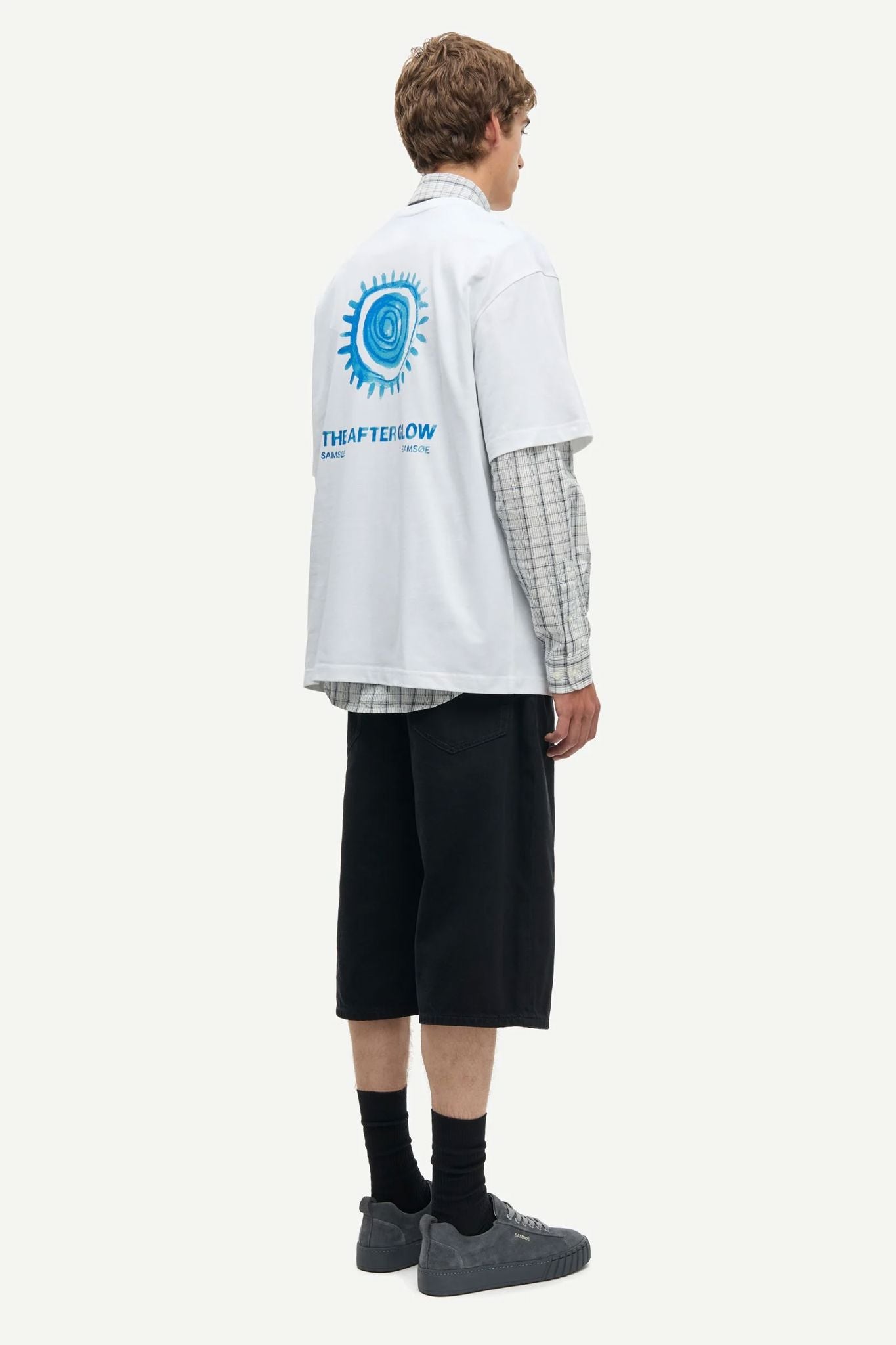 Sasteven t-shirt 11725 White Blue
