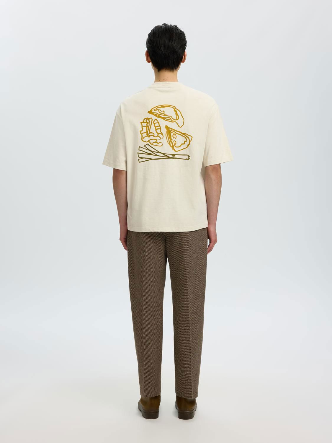Slmdomestic Relaxdiesel Ss O-Neck Tee Silver Birch