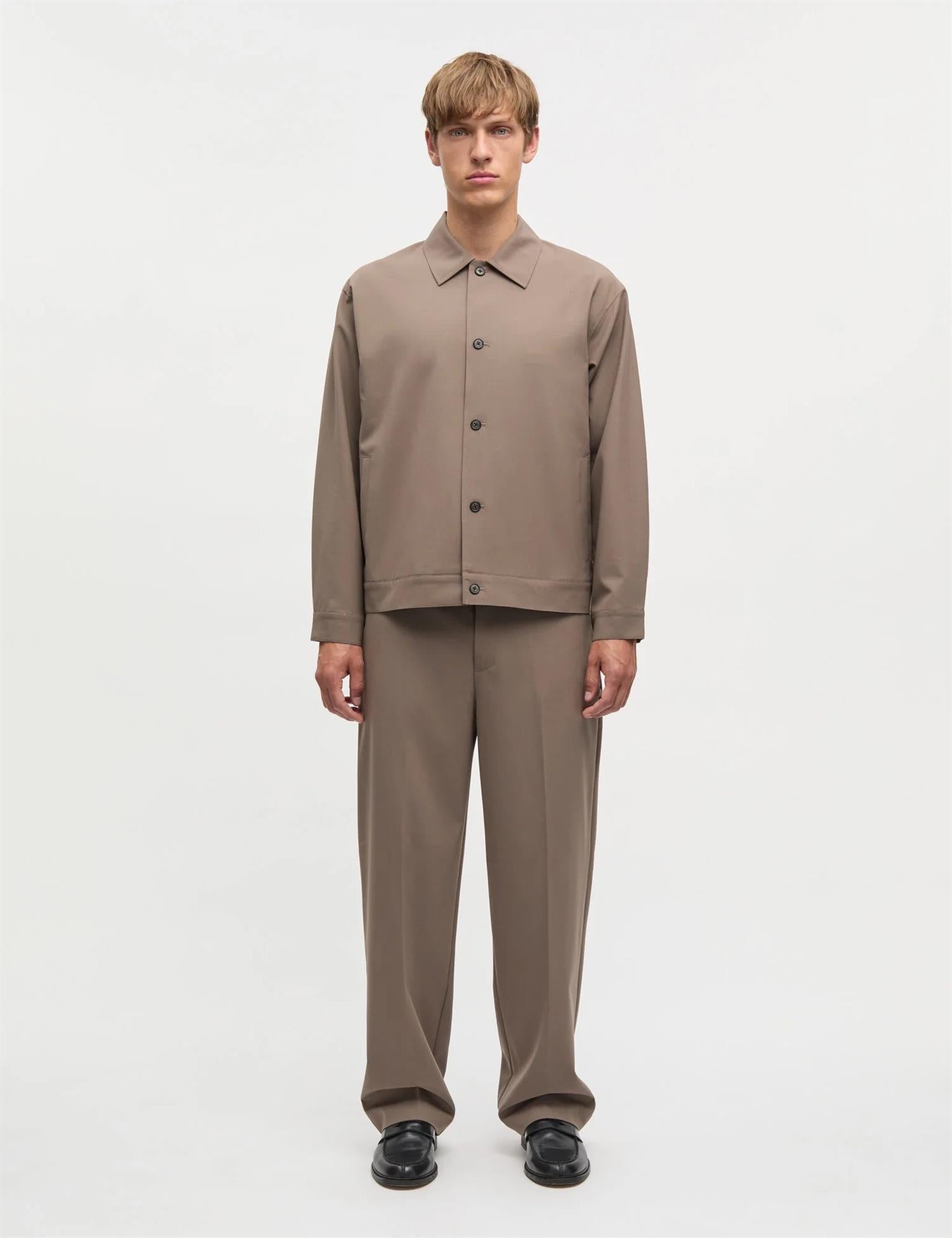 Dense Weave Travis Jacket Walnut