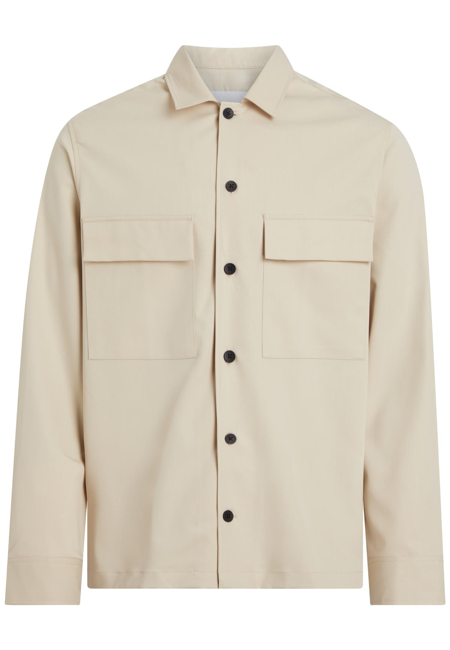 MINIMAL TWILL TAILORING SHIRT Stony Beige