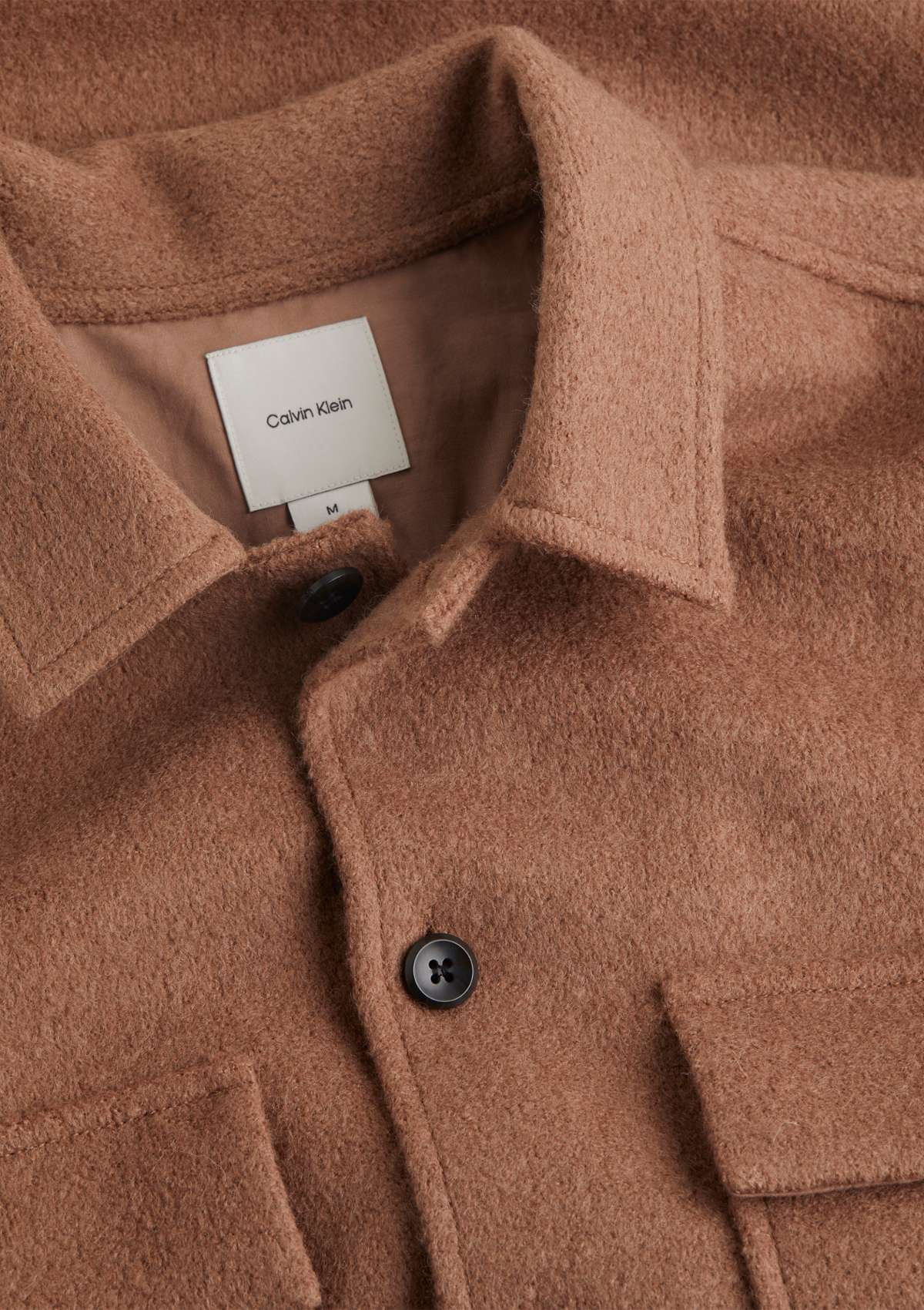 BOUCLE HEAVYWEIGHT OVERSHIRT Brownie