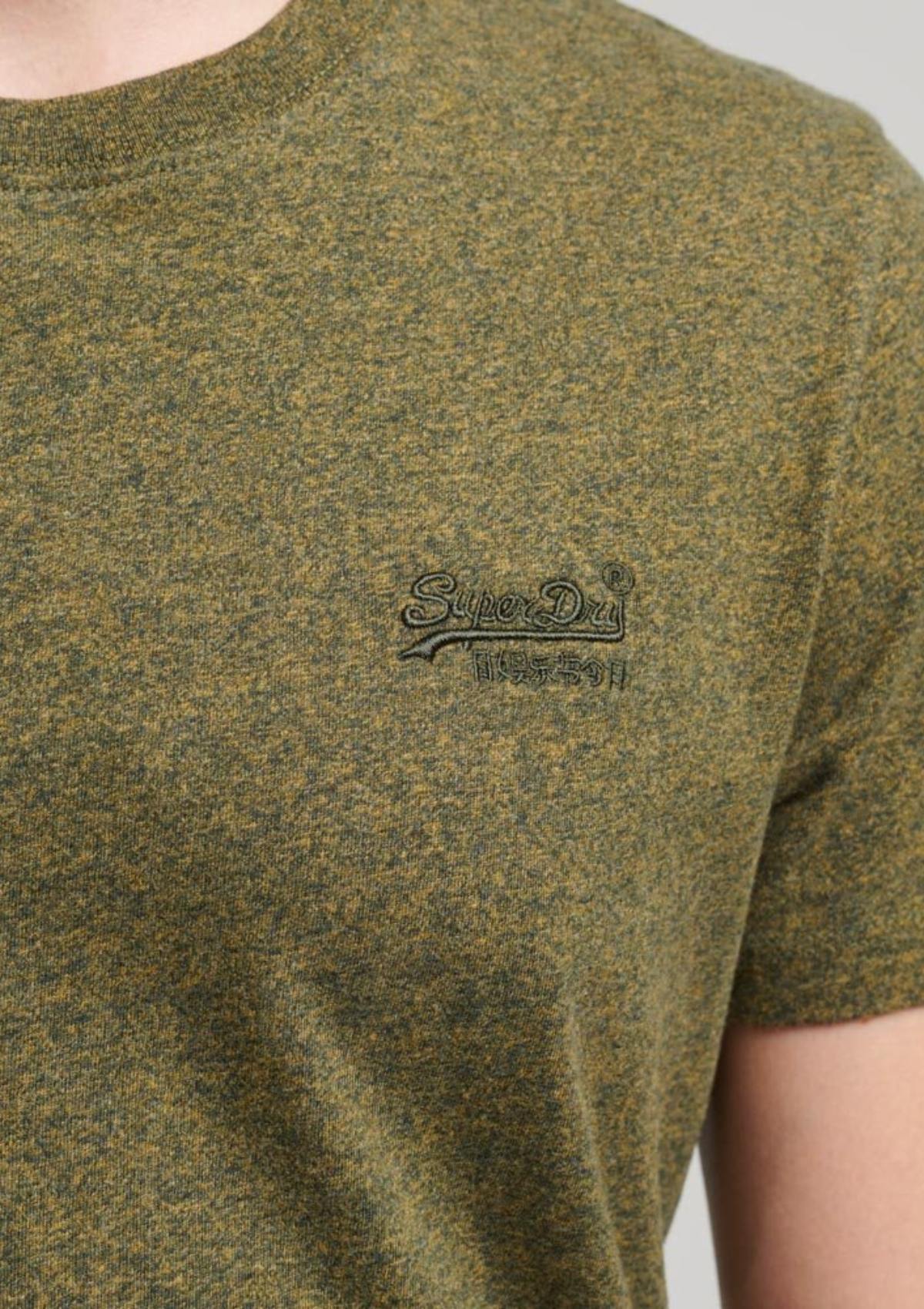 Essential Logo EMB TEE Olive Flecks