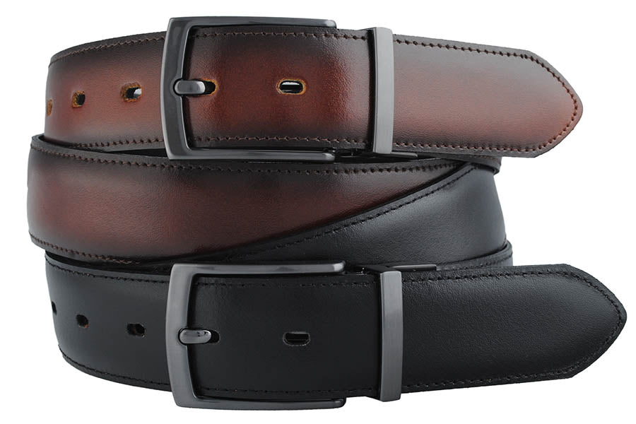 Leather belt Black/Brown