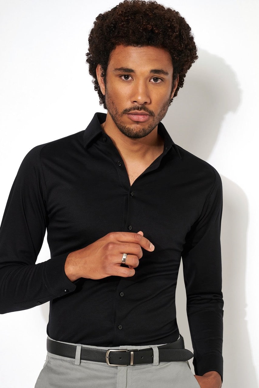 Kent 1/1 Shirts L/S Black