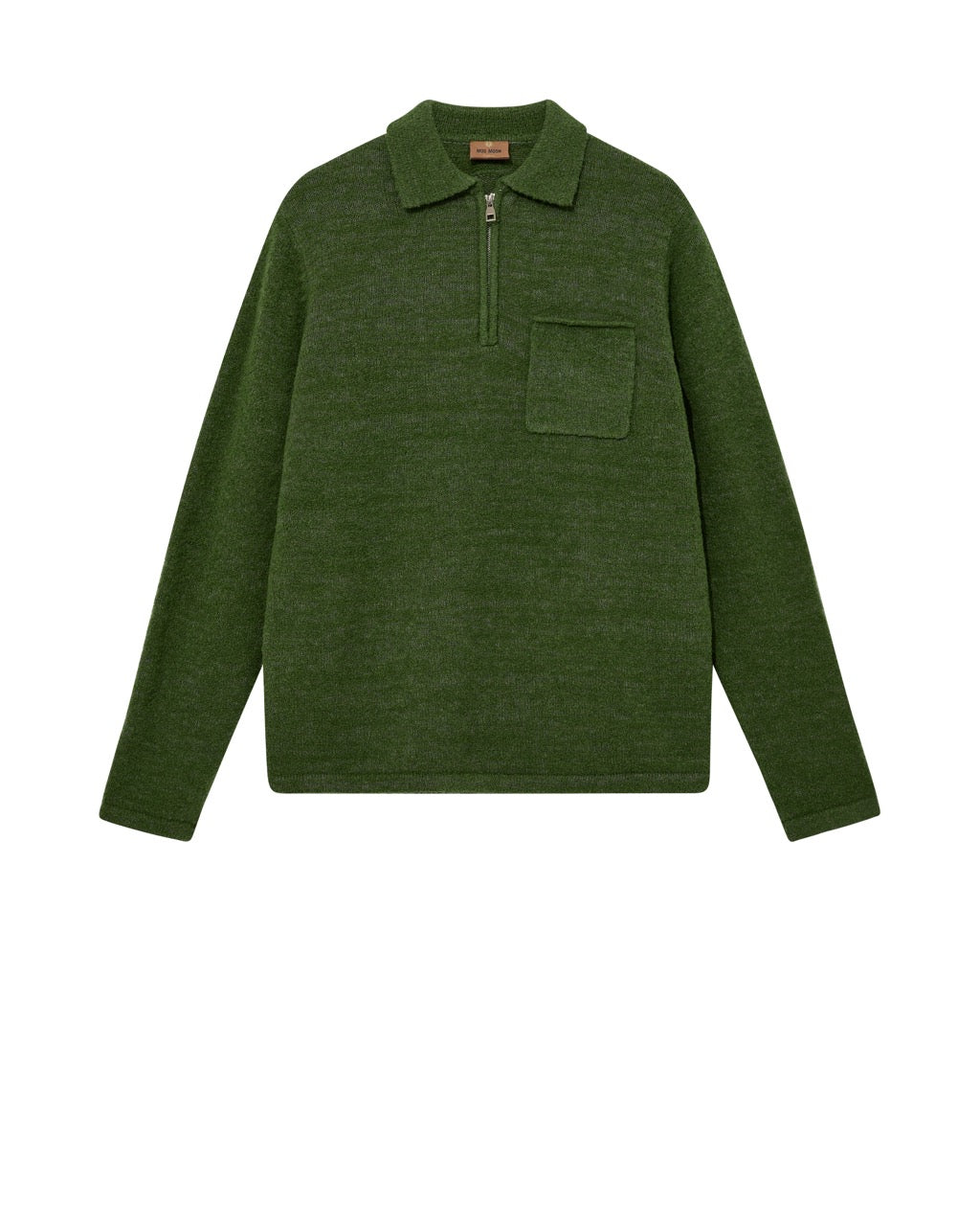 MMGRyan soft zip polo pullover Cactus
