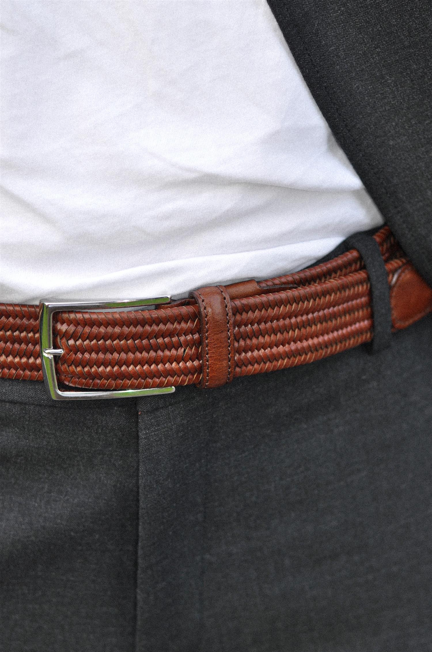 Leather belt Brown