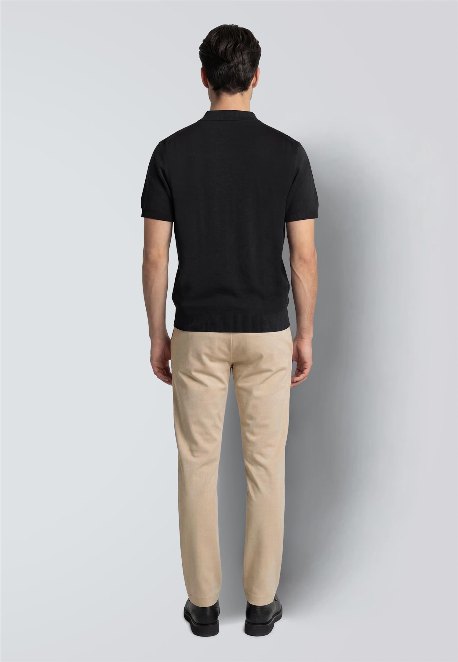Hayze Knitted Polo Black