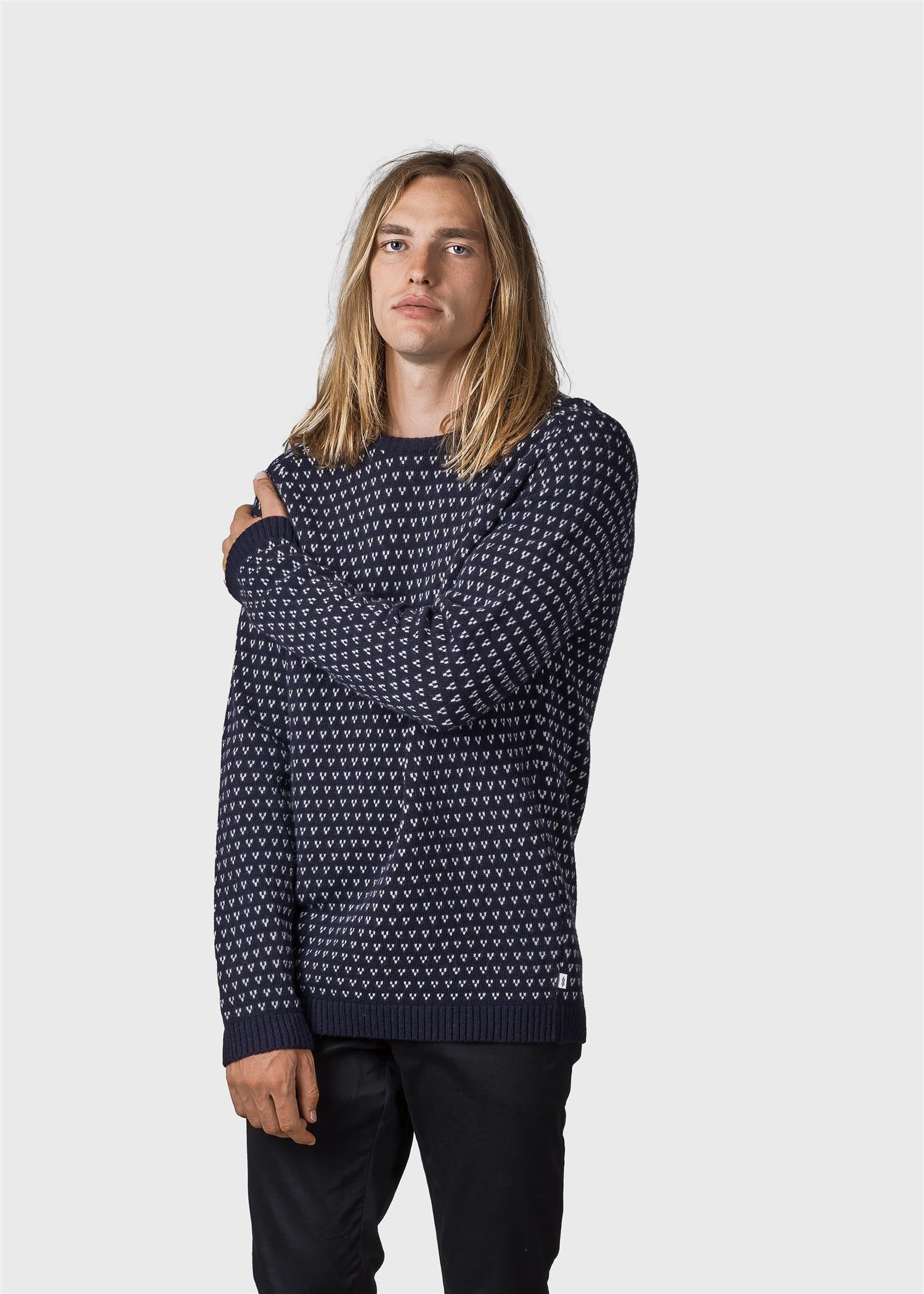 Hugo knit Navy/Cream