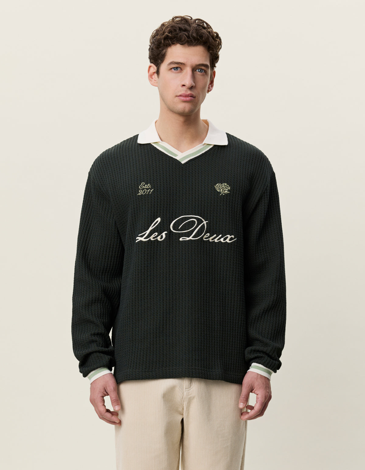 Waffle Ls Football Jersey Green