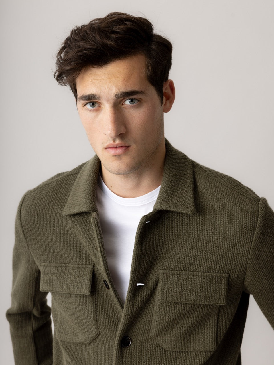 Mmgaustin Knit Overshirt Grape Leaf