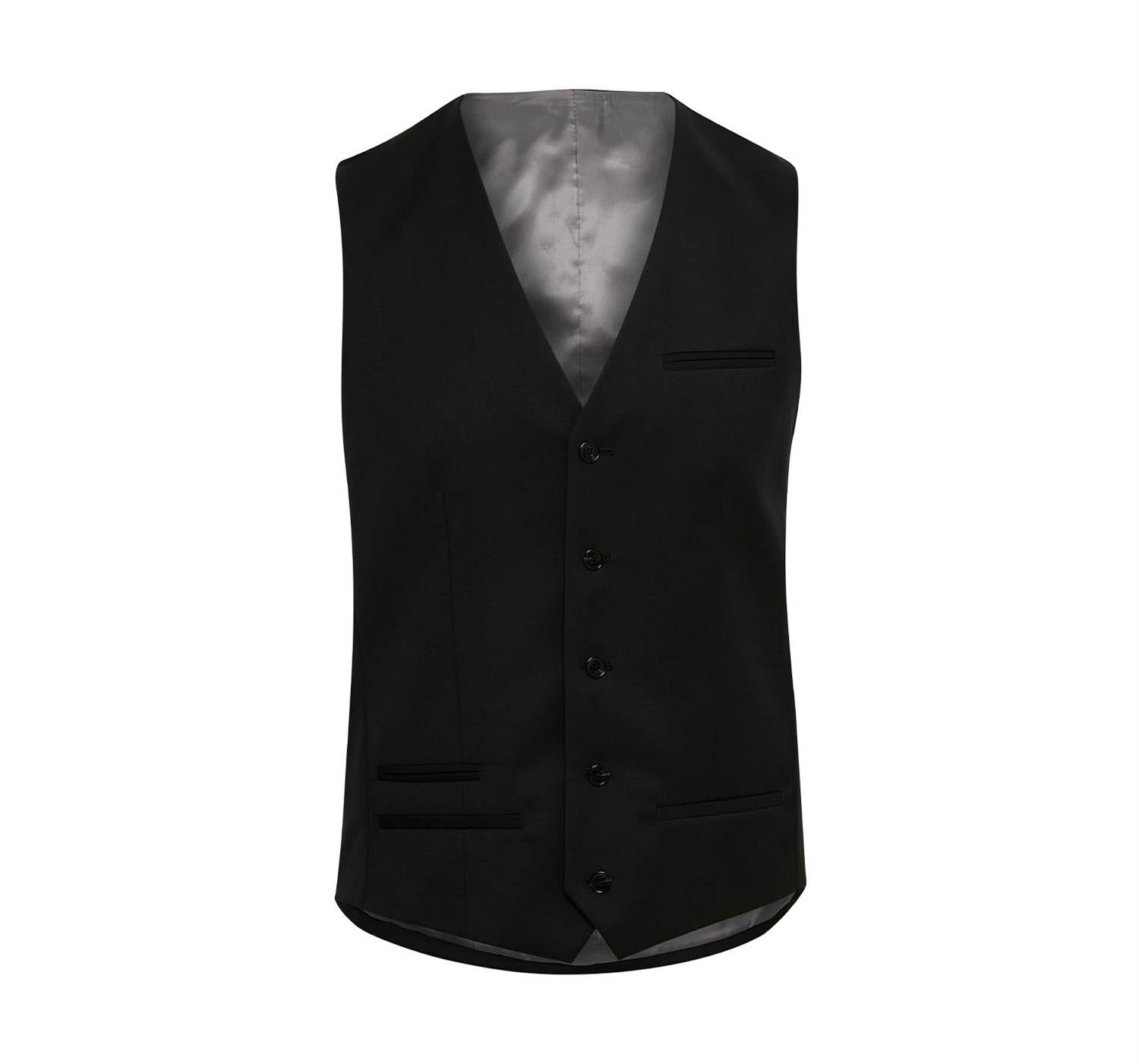 Breck Stretch Suit Vest Black