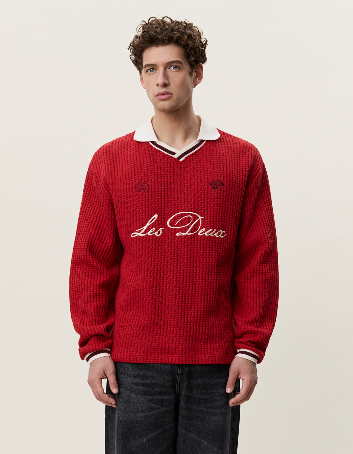 Waffle Ls Football Jersey Red