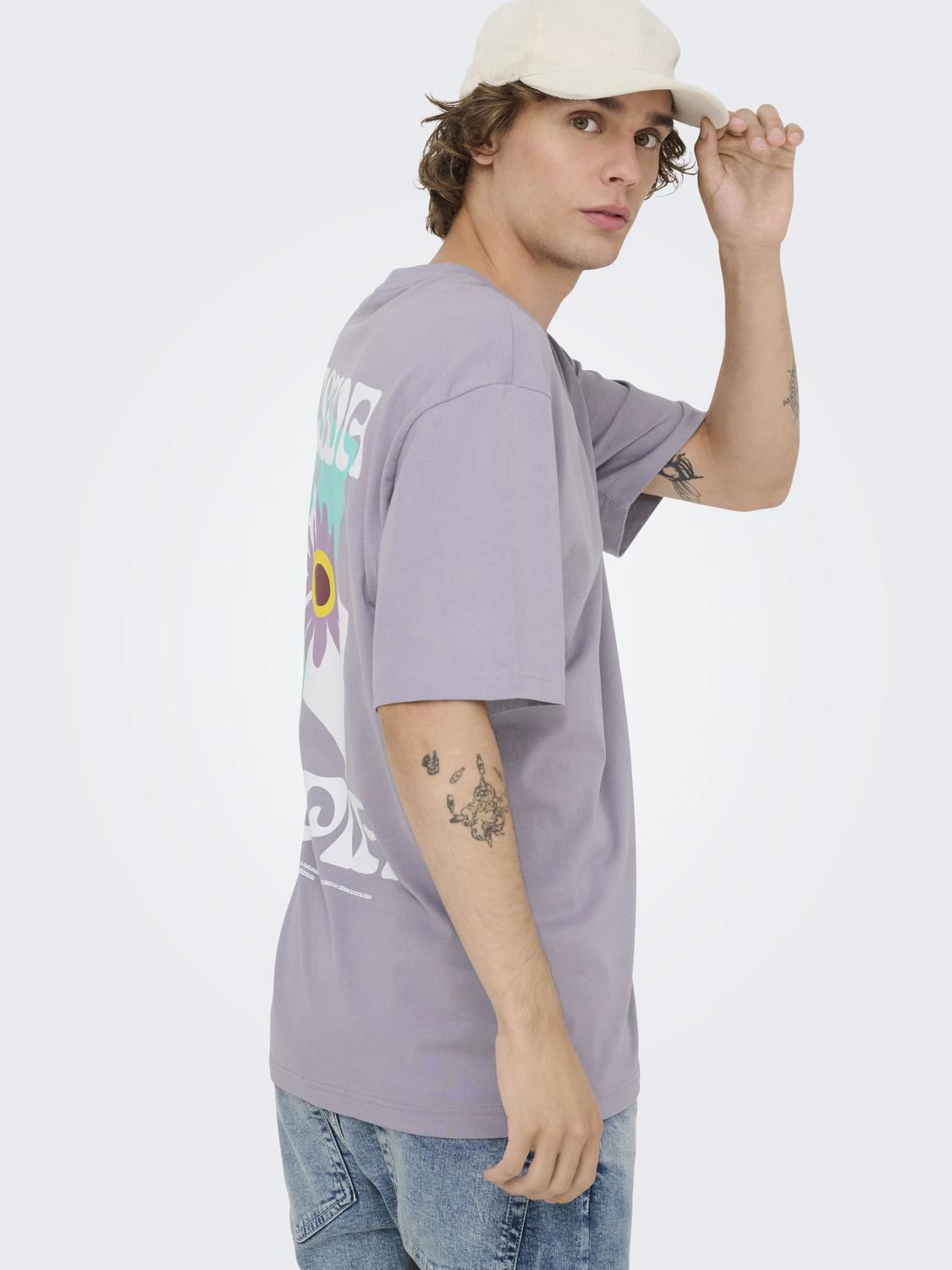 Onsfrank Rlx Ss Tee Noos Lavender Gray Lisboa