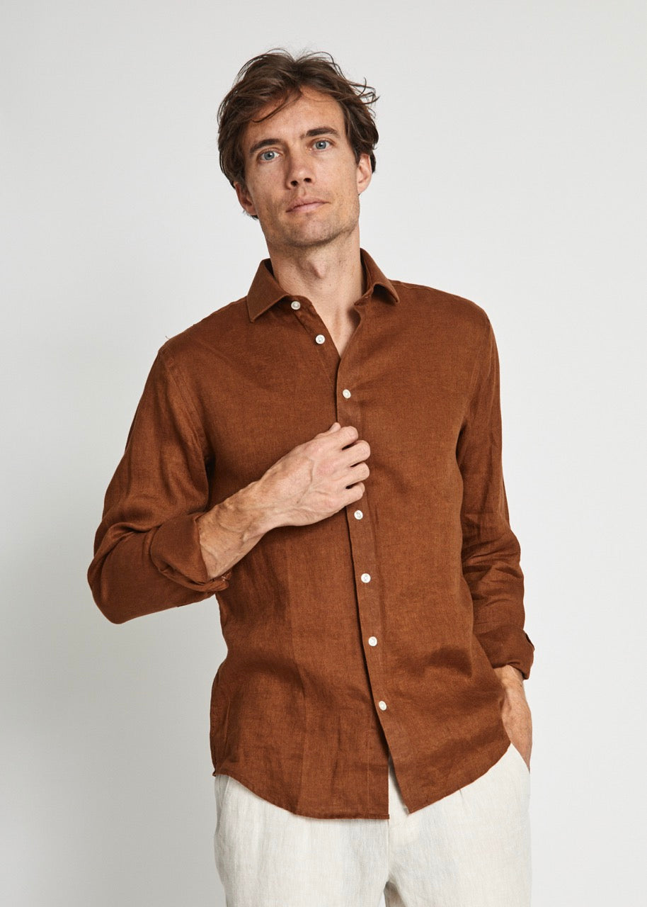 BS Perth Casual Slim Fit Shirt Toffee