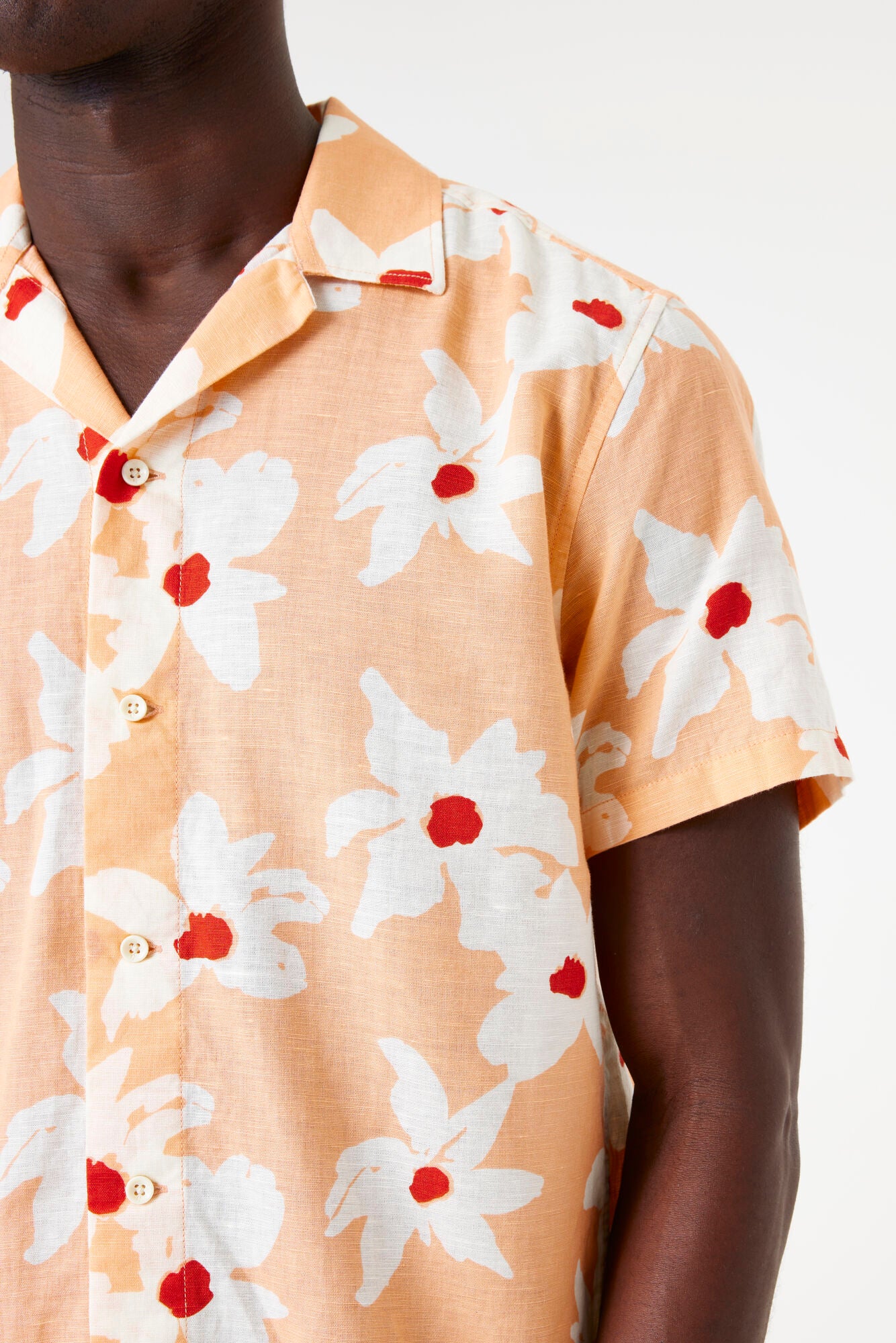 E51291_men`s shirt ss Apricot