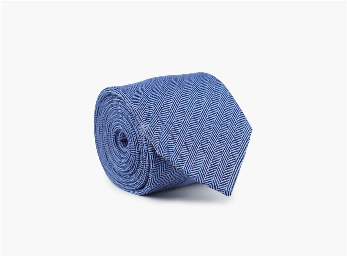 Nohr Alvin Silk Tie 7,6 Cm Blå 75