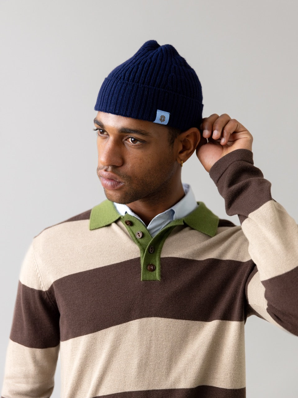 MMGSeaman knit Beanie Blue