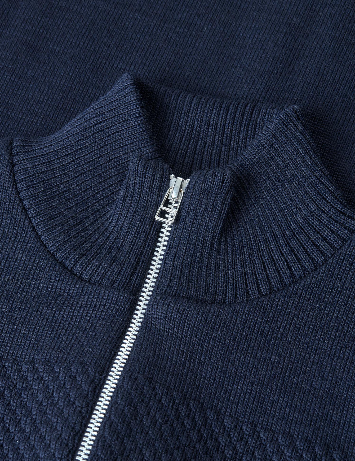 Wool klemens zip knit FAV Sky Captain