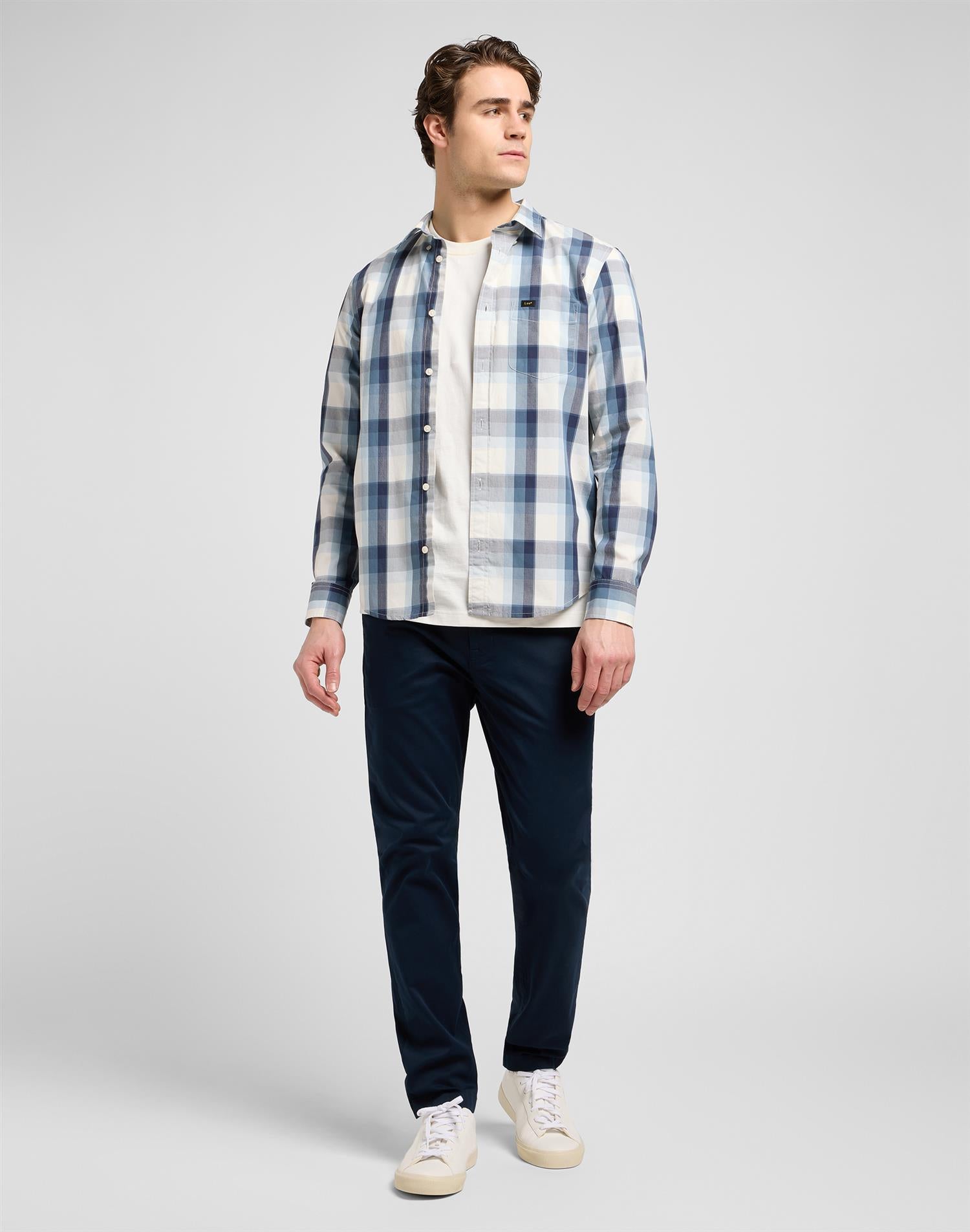 Button Down SHIRT Vintage Blue