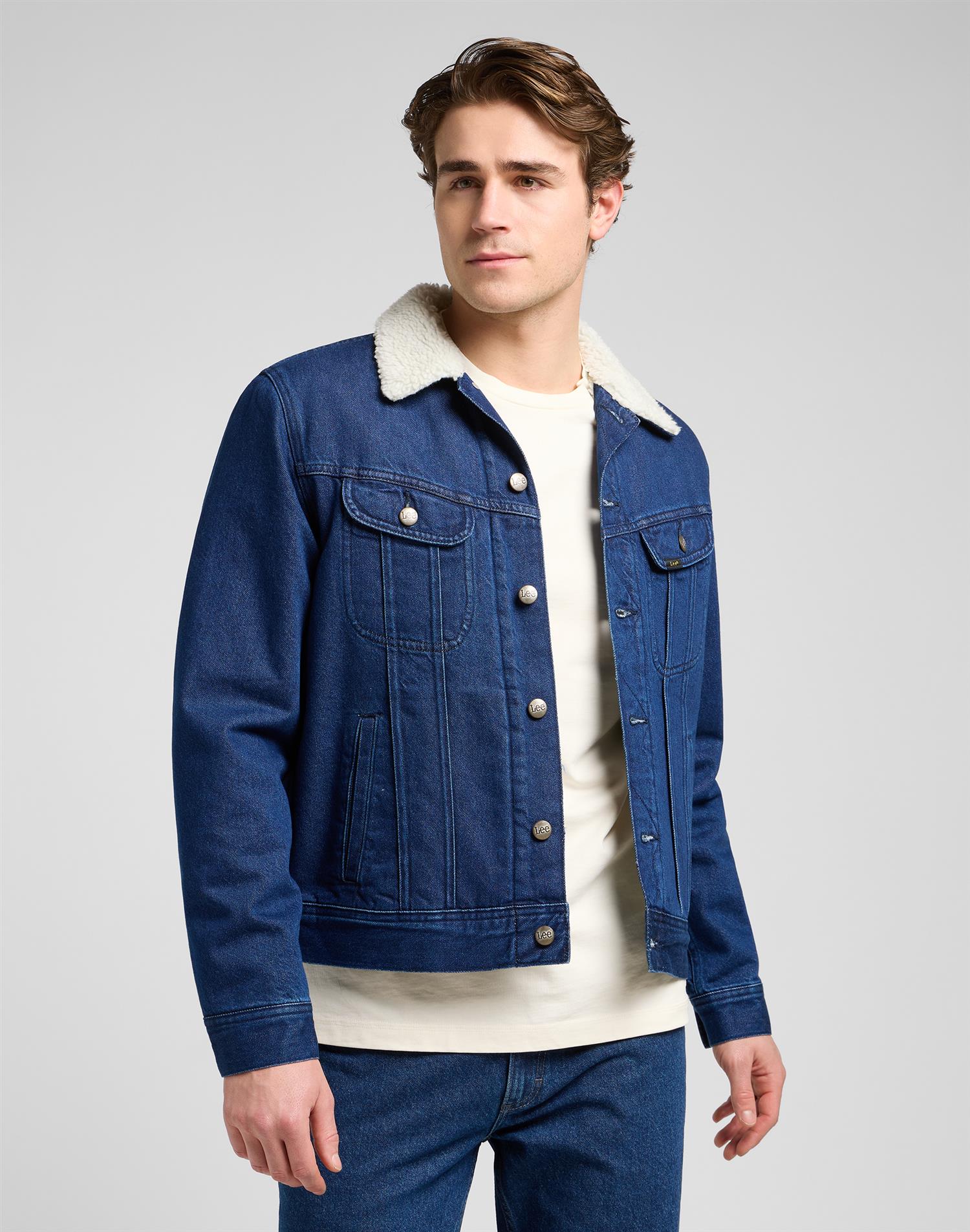Lee Sherpa jacket Save IT Lt. Blue