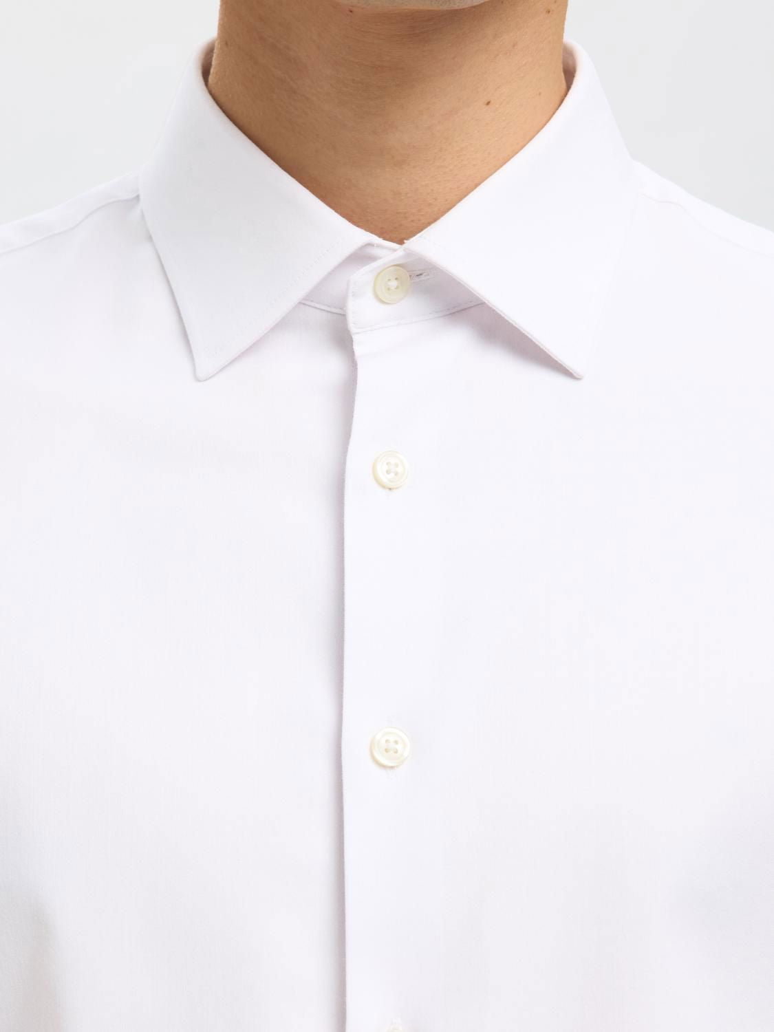 Slmfilip-Performance Slim Ls Shirt Noos Bright White