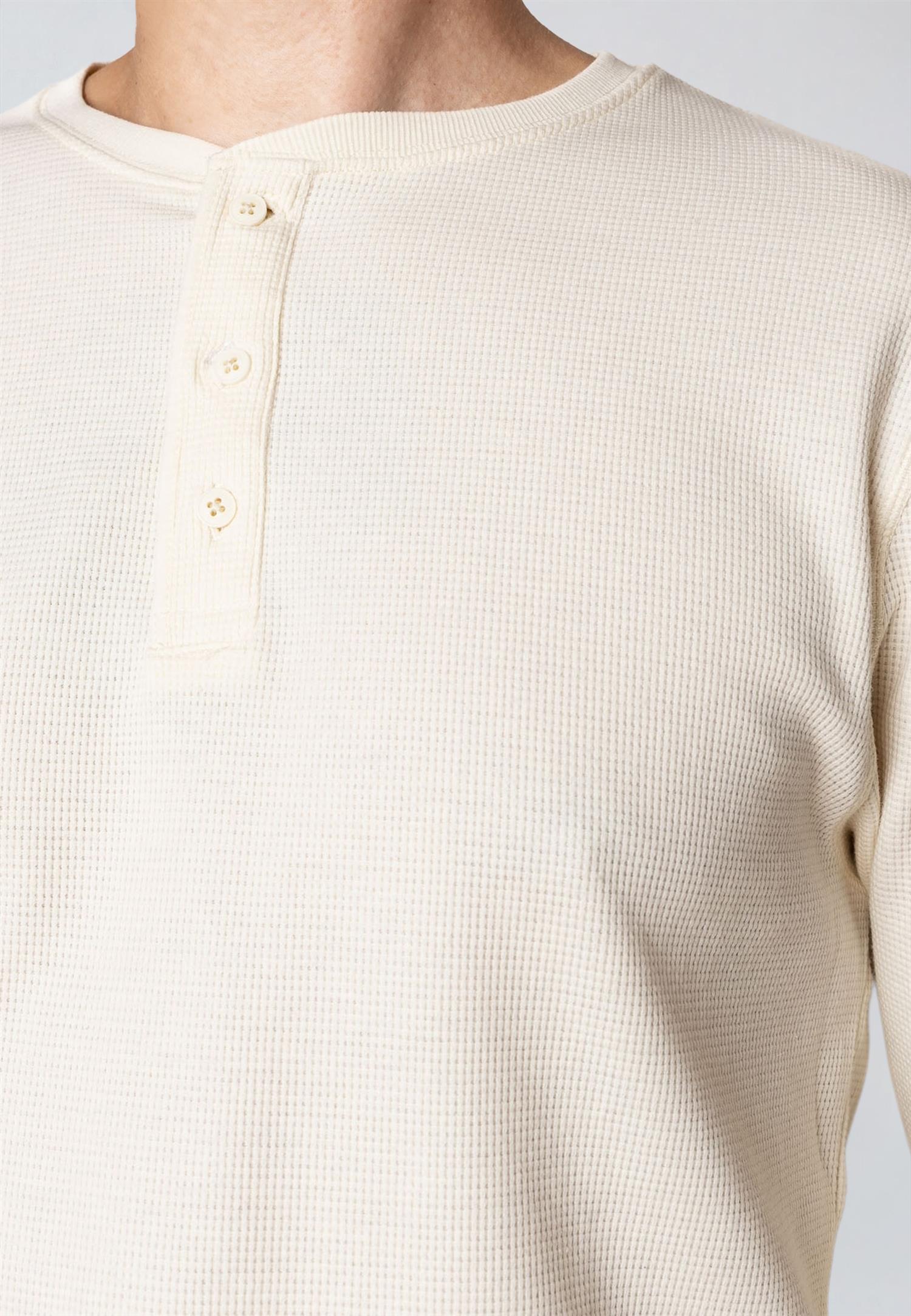 Cal L/S grandad Ecru Mel