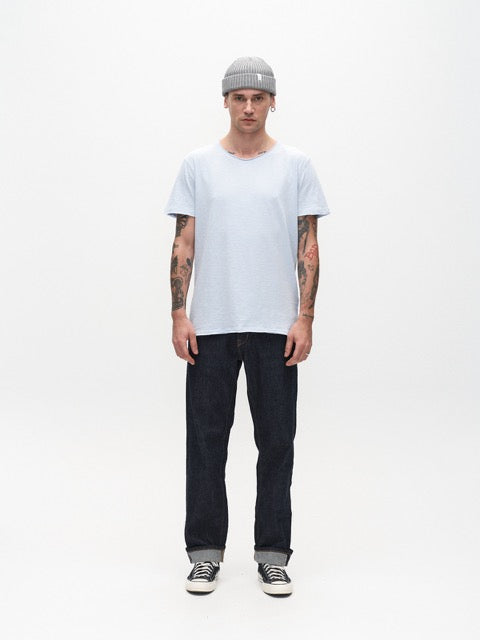 Konrad Straight Slub Tee Cashmere Blue