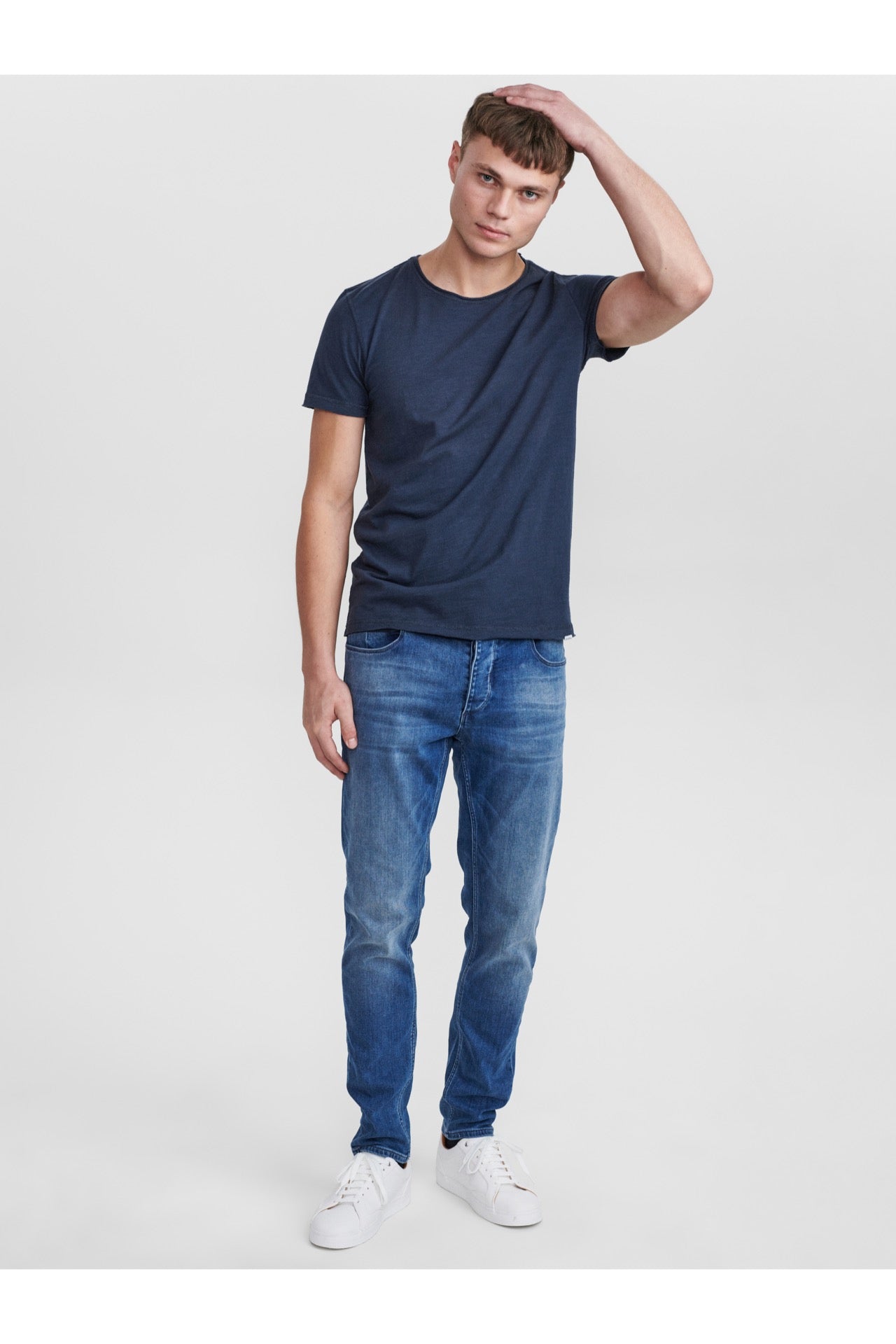 Konrad Slub Tee Navy