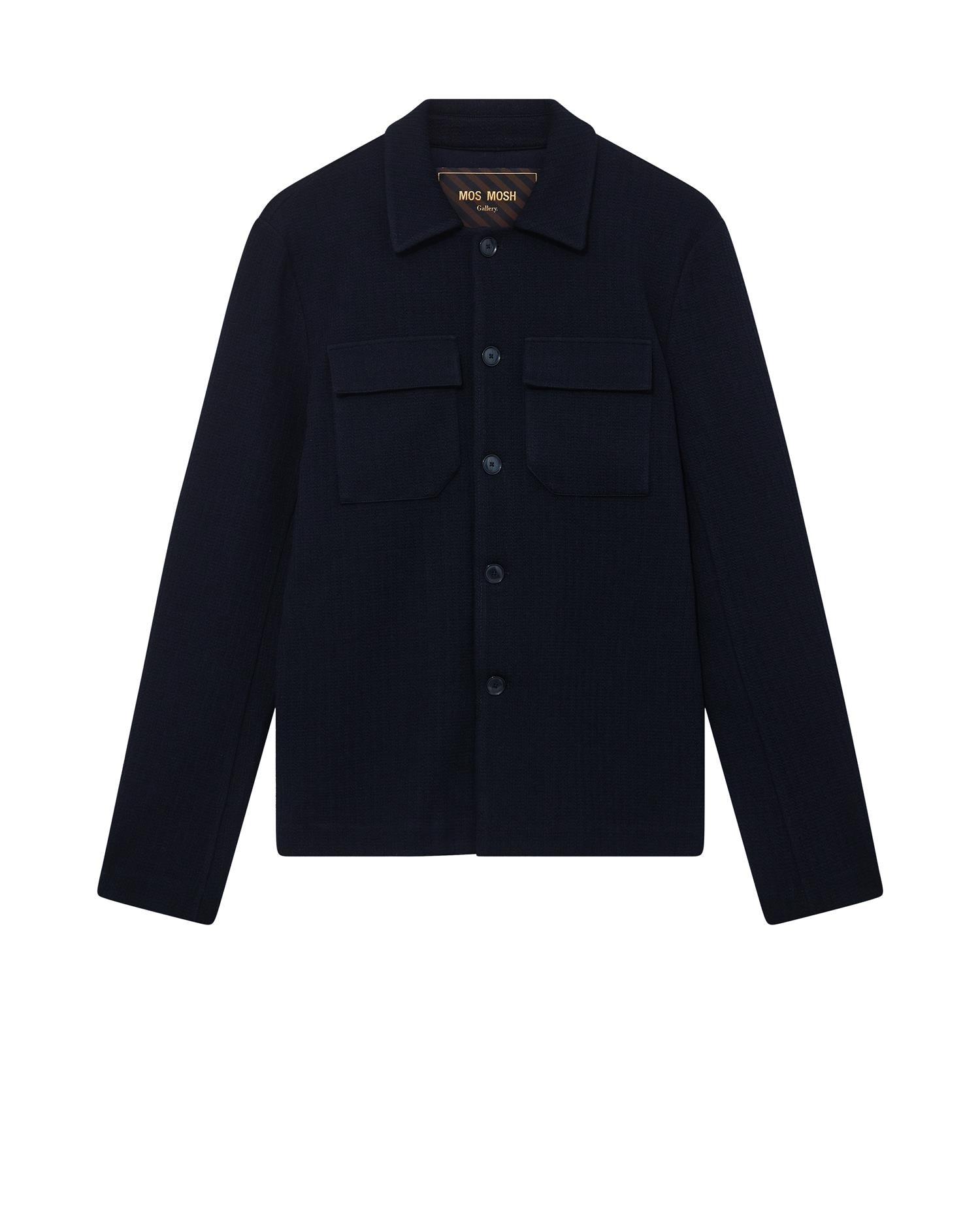 MMGAustin knit overshirt Navy