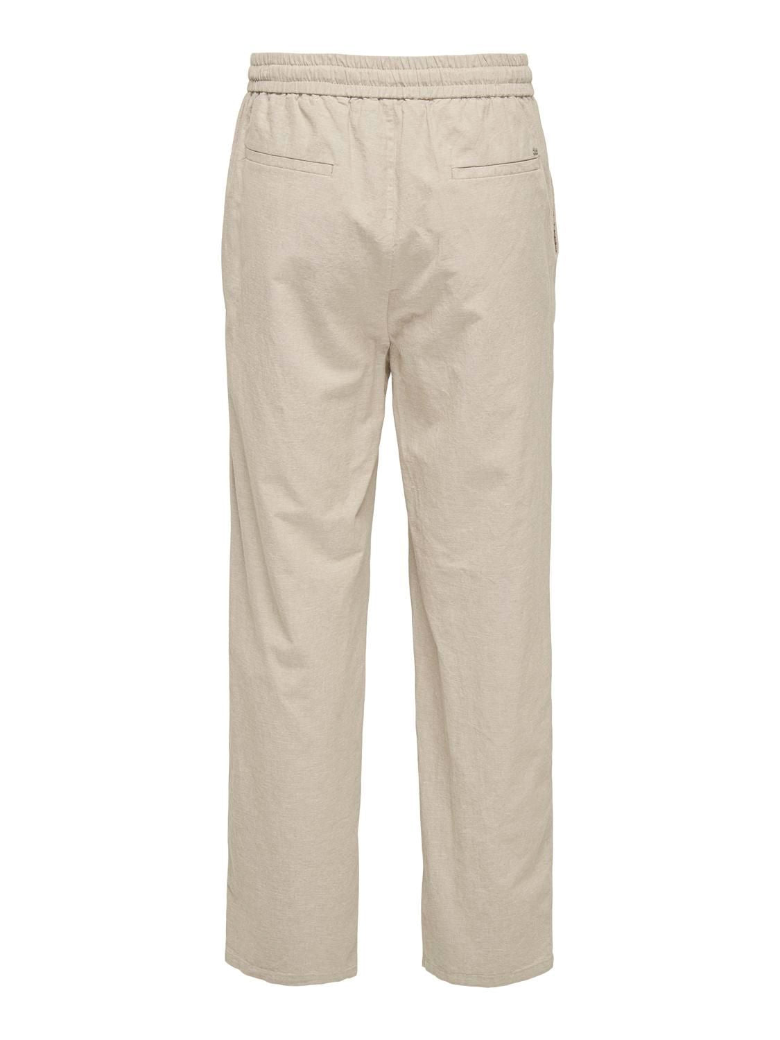 Onssinus Loose 0007 Cot Lin Pant Noos Silver Lining