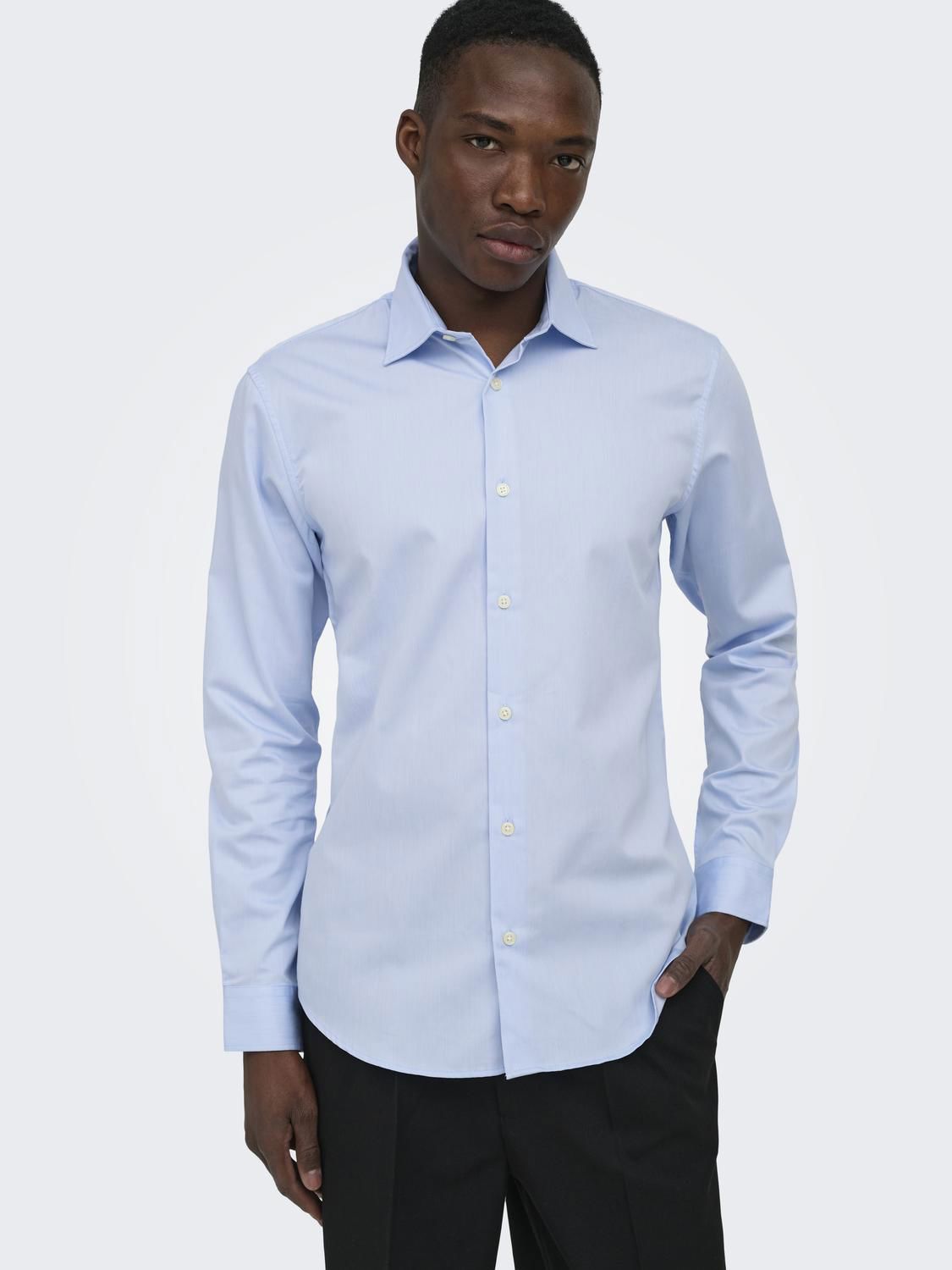 Onsjim Slim Shirt Frml Noos Cashmere Blue