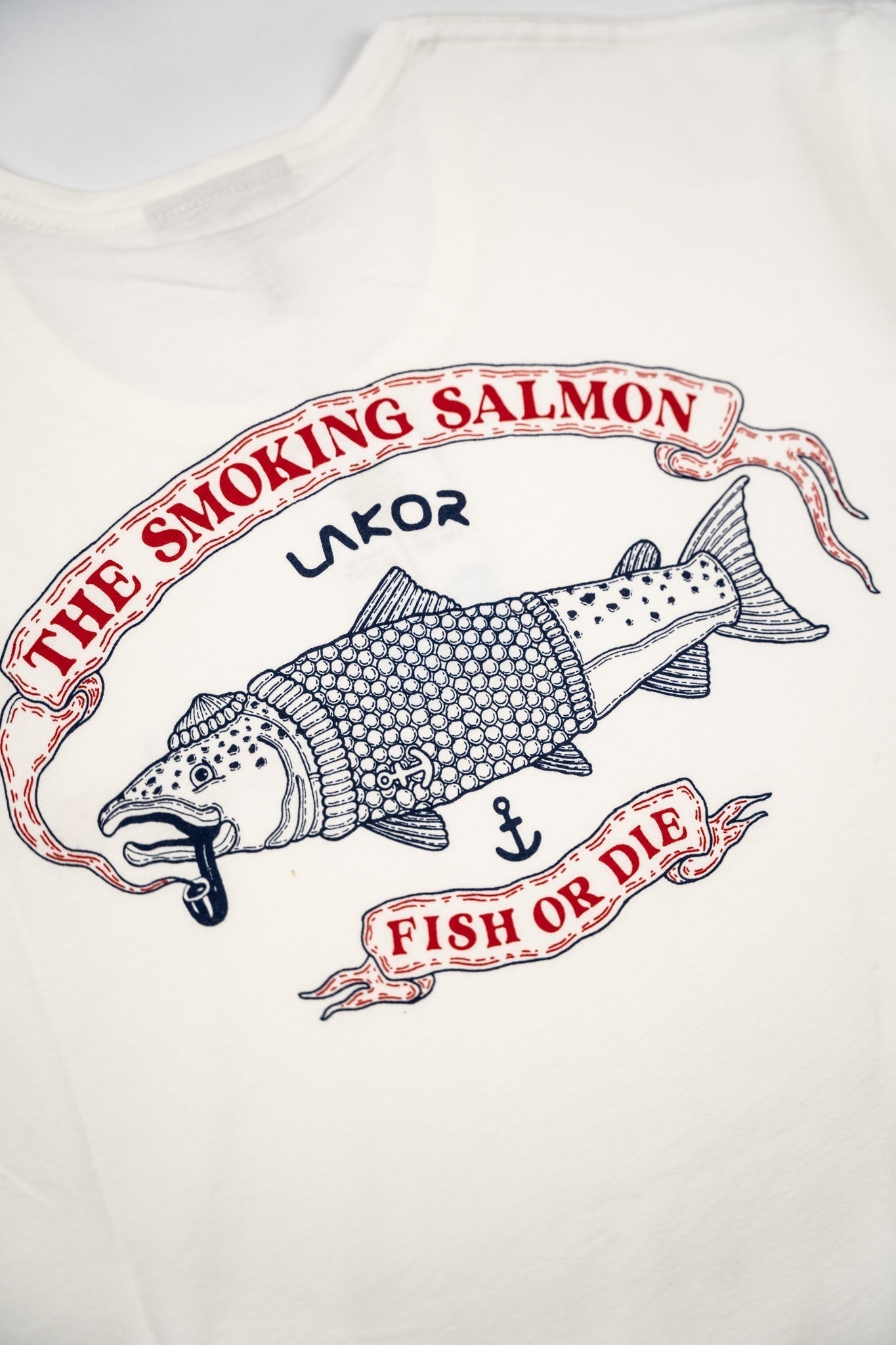 The Smoking Salmon t-shirt Starwhite