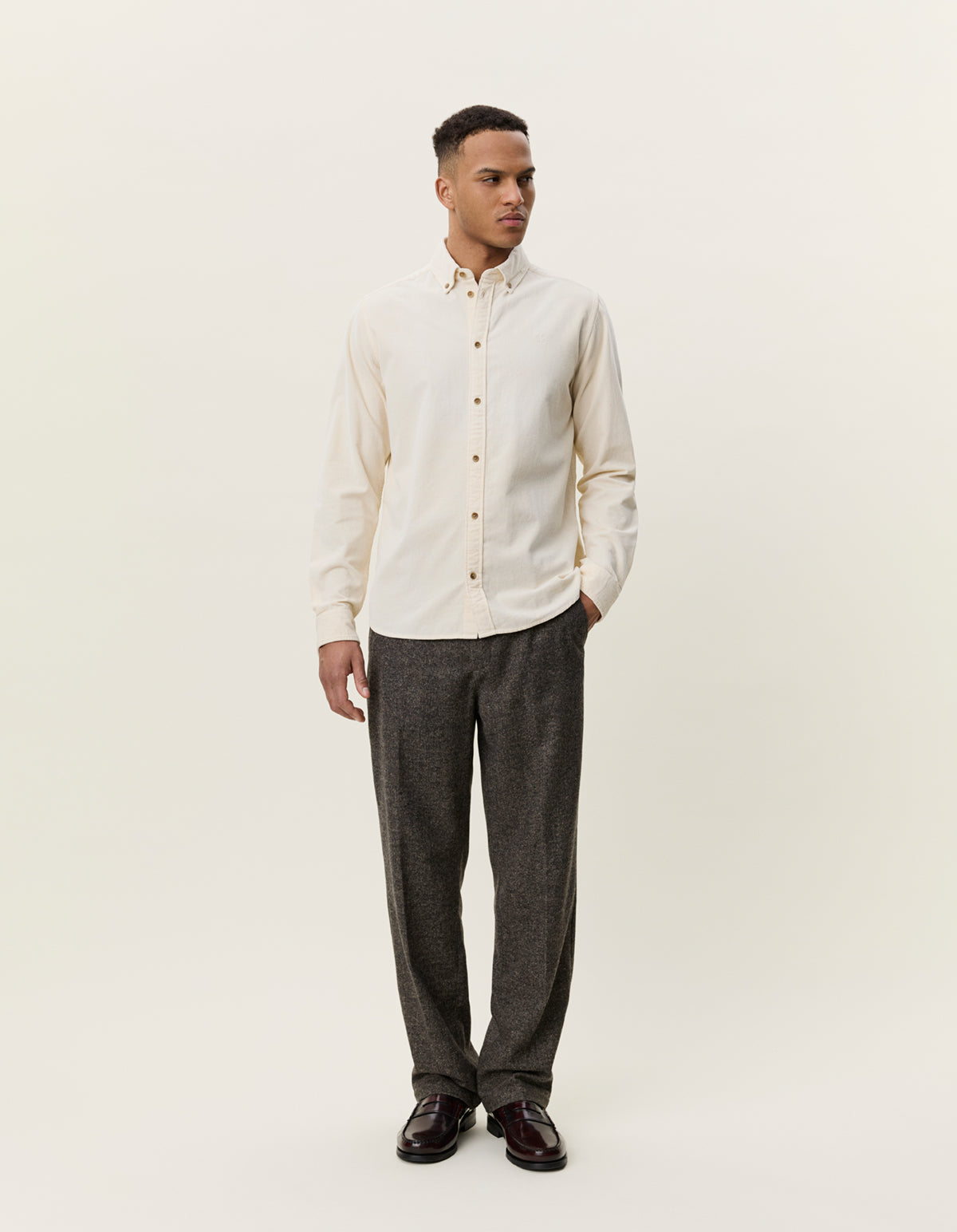 Pinwale Corduroy Shirt Ivory