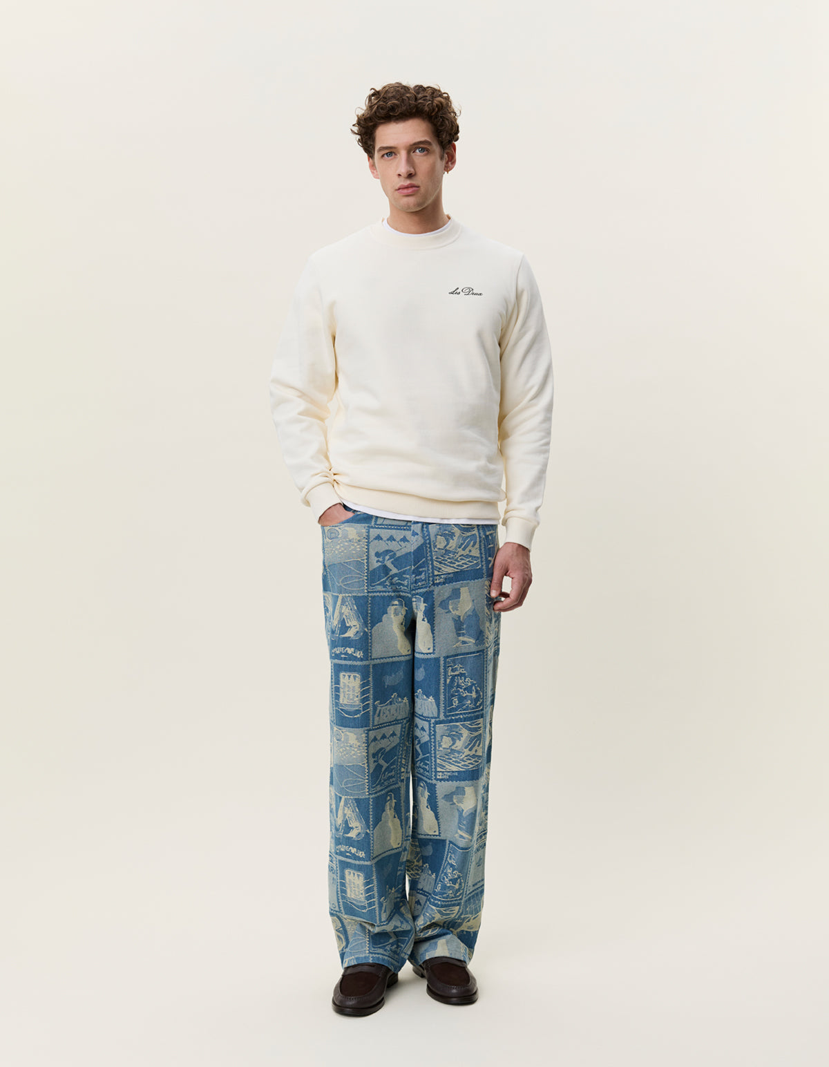 Signature Print Sweatshirt Ivory