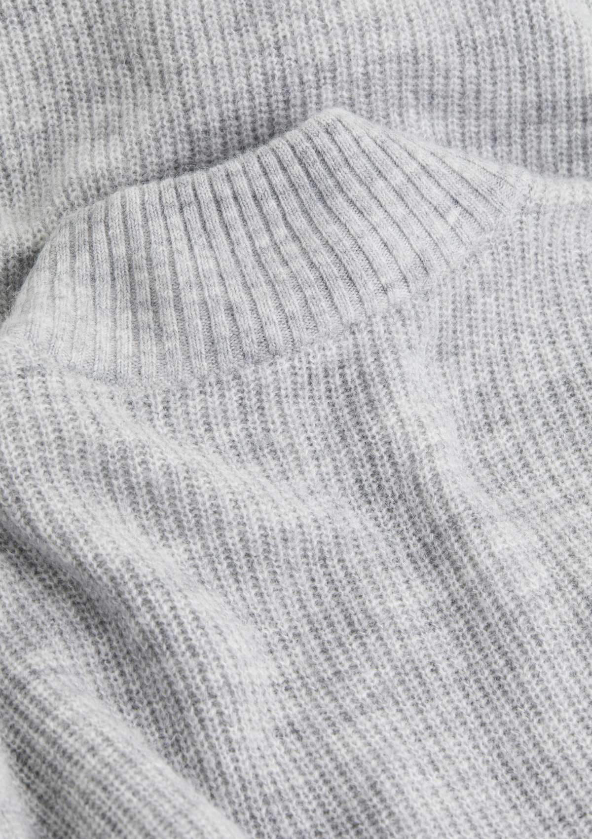 HALF CARDIGAN STITCH Q-ZIP Mid Grey Heather