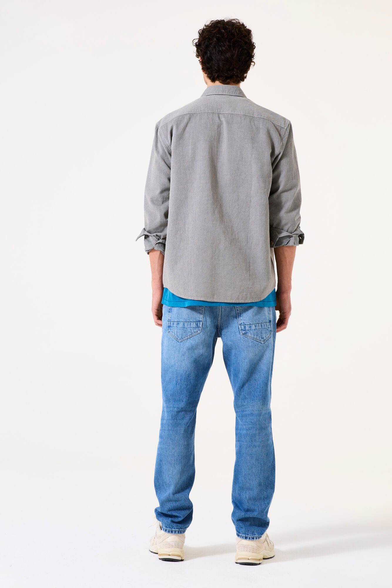 H51082 men´s shirt LS Fossil Blue