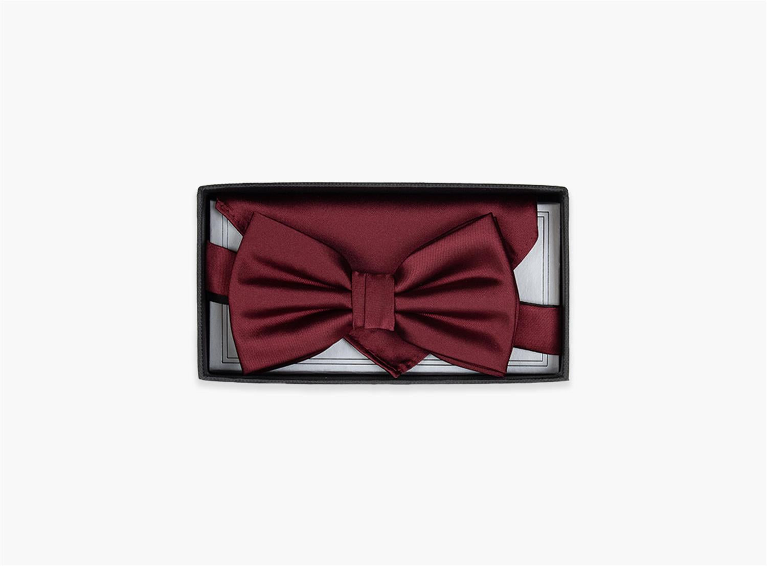 Manzini Sløyfe bowtie w/handky Burgundy