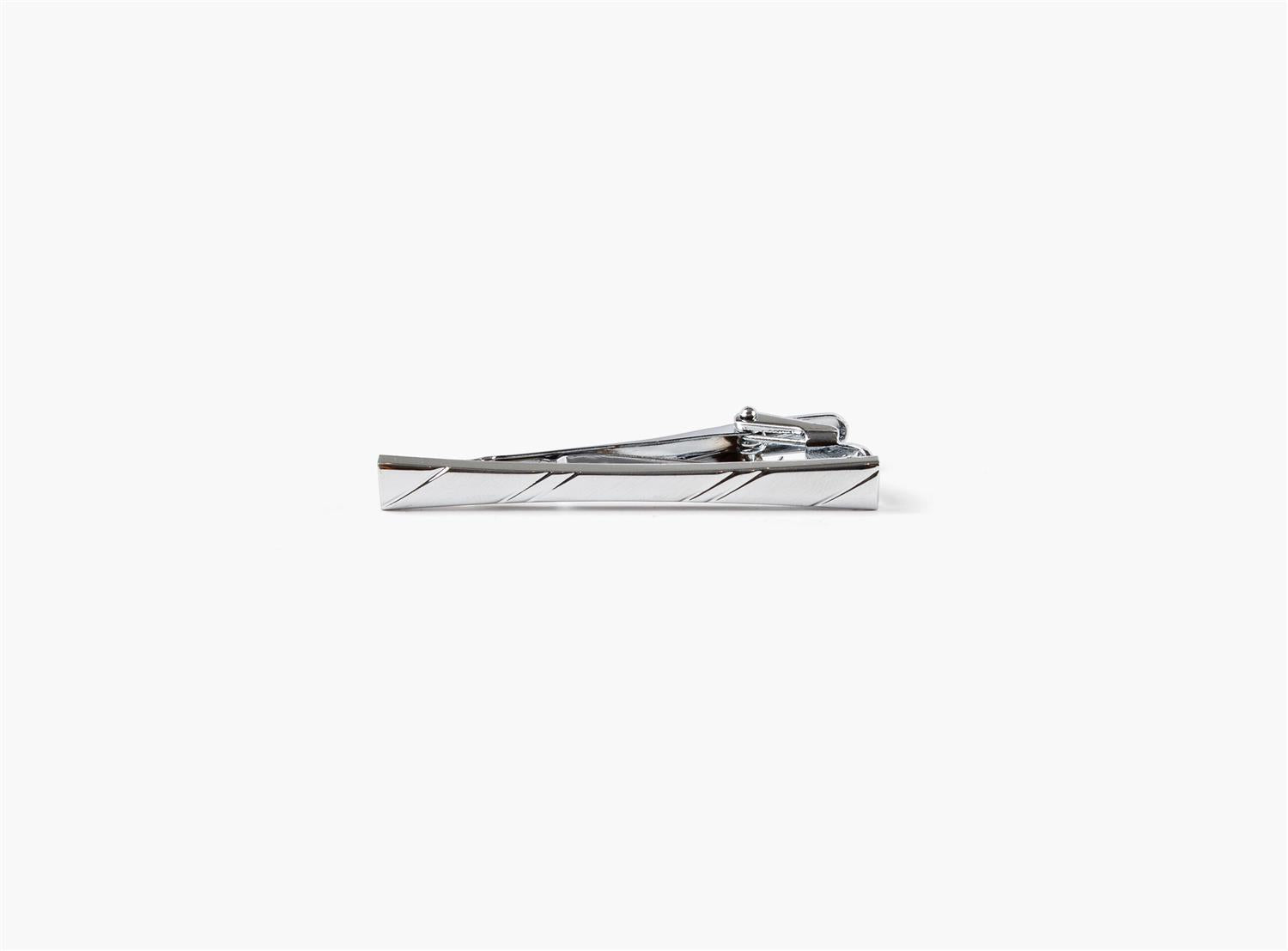 Tie clip 5,5cm in box Silver