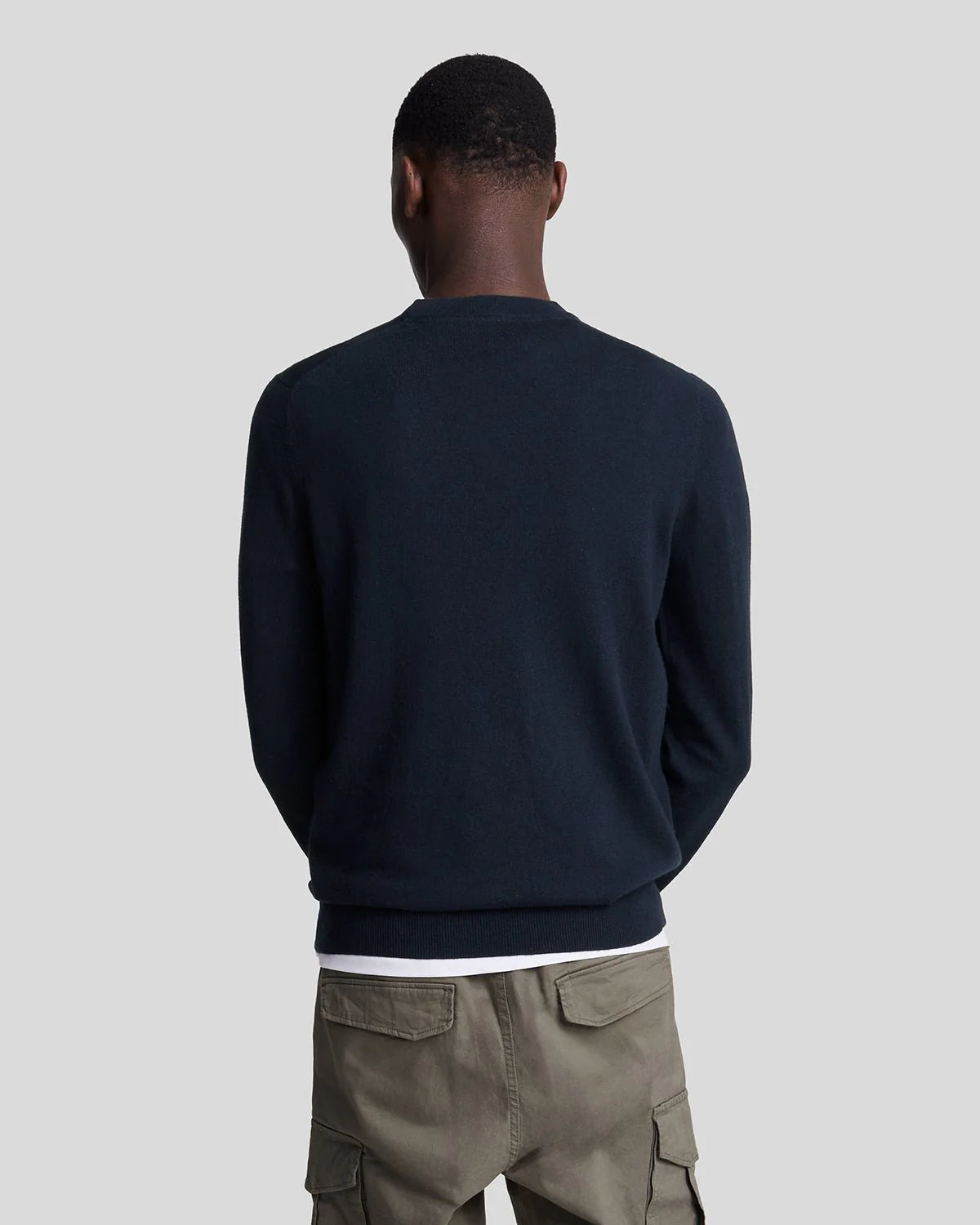 Cotton Merino Crew Neck Dark Navy