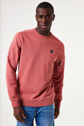 V41261 men`s Sweat Safflower