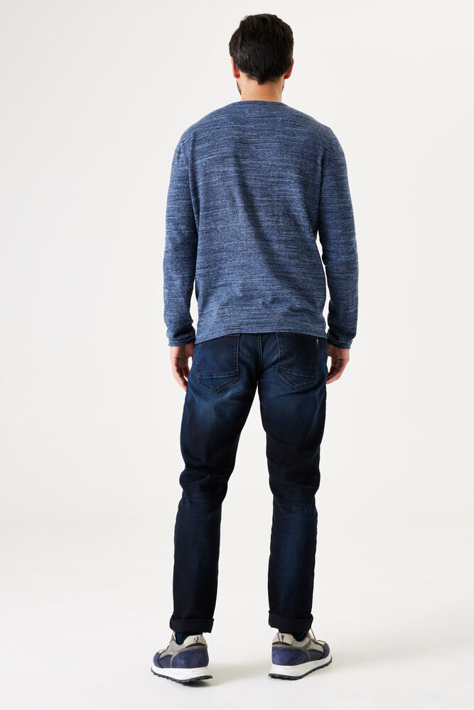 Z1086 men`s Pullover Deep Blue