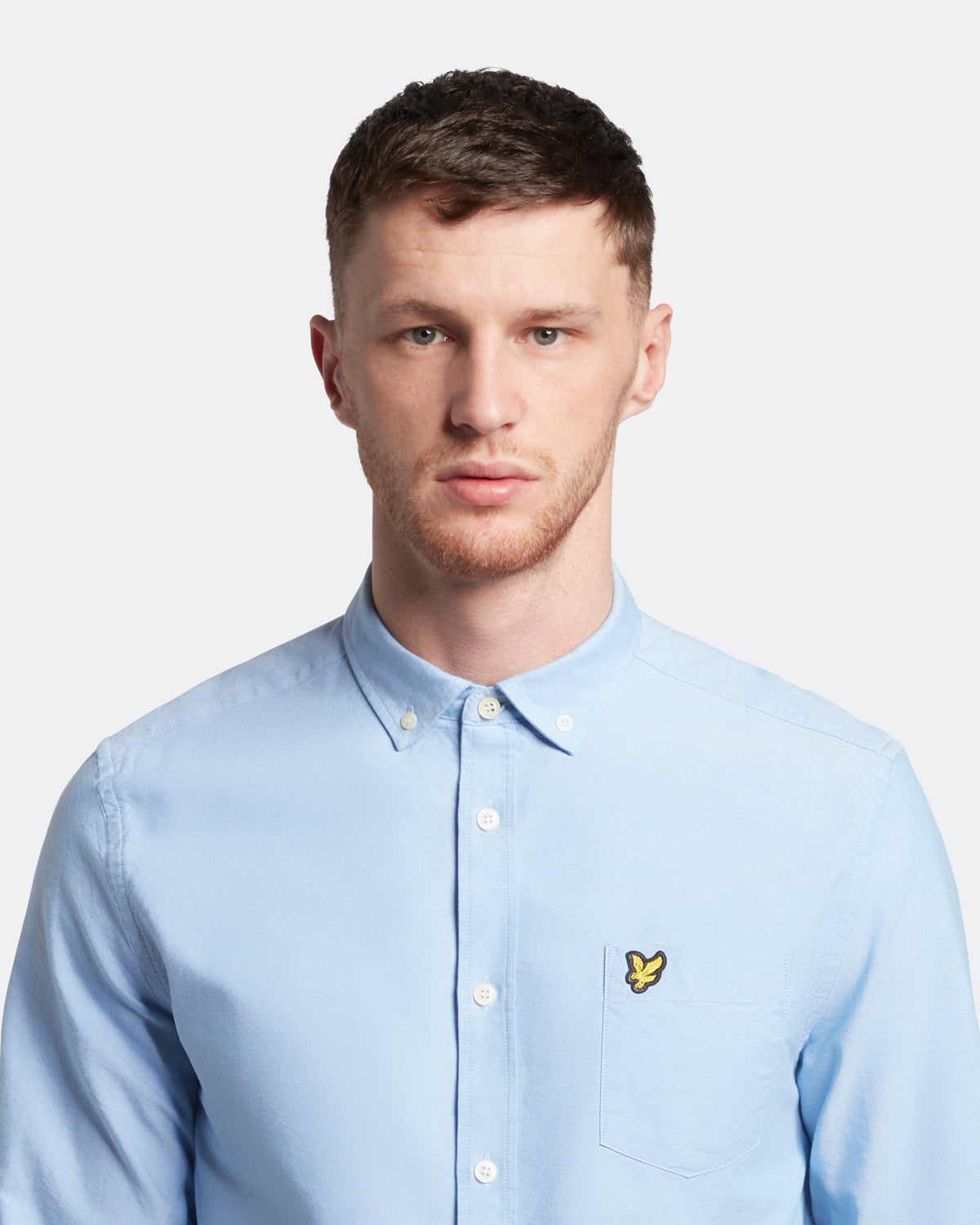 Regular fit light weight oxford shirt Riviera Blue