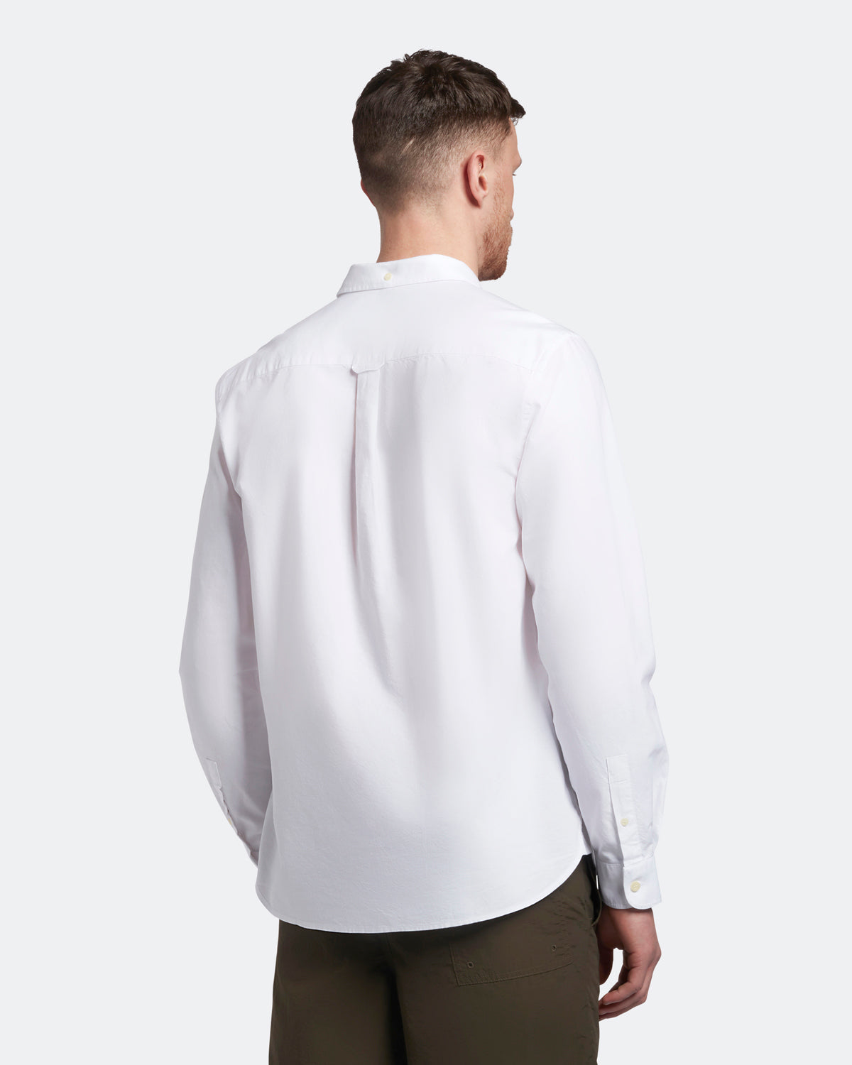 Regular fit light weight oxford shirt White